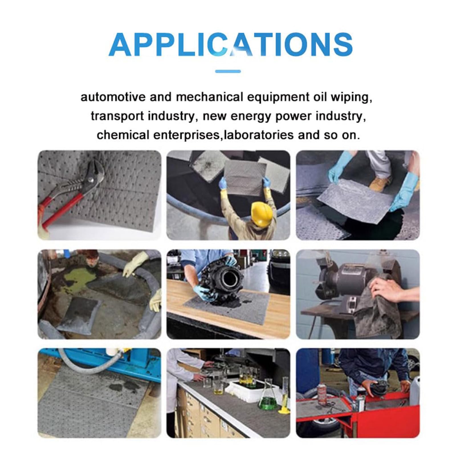 Universal-Saugmatte, Öl Saugpads, Öl Pflege Mattenrolle, Teppichrolle Für Industriewerkstätten, Für Öl/Wasser/Chemikalien, Wiederverwendbar
