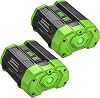2Packs 56V 5.0Ah Replacement for EGO Battery Compatible with BA1400 Replacement Battery Compatible with EGO 56V Power Tools Lawn Mower Leaf Blower Chainsaw Black