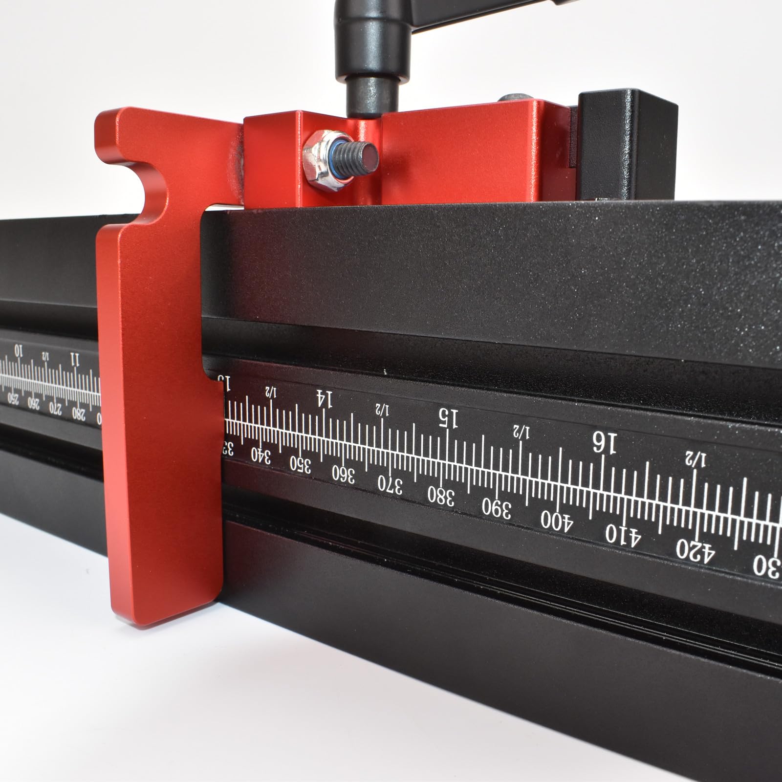 Fermascivolo Per Guide A T - Limitatore In Alluminio Per Lavorazione Legno, Tipo 75mm - Foto 5