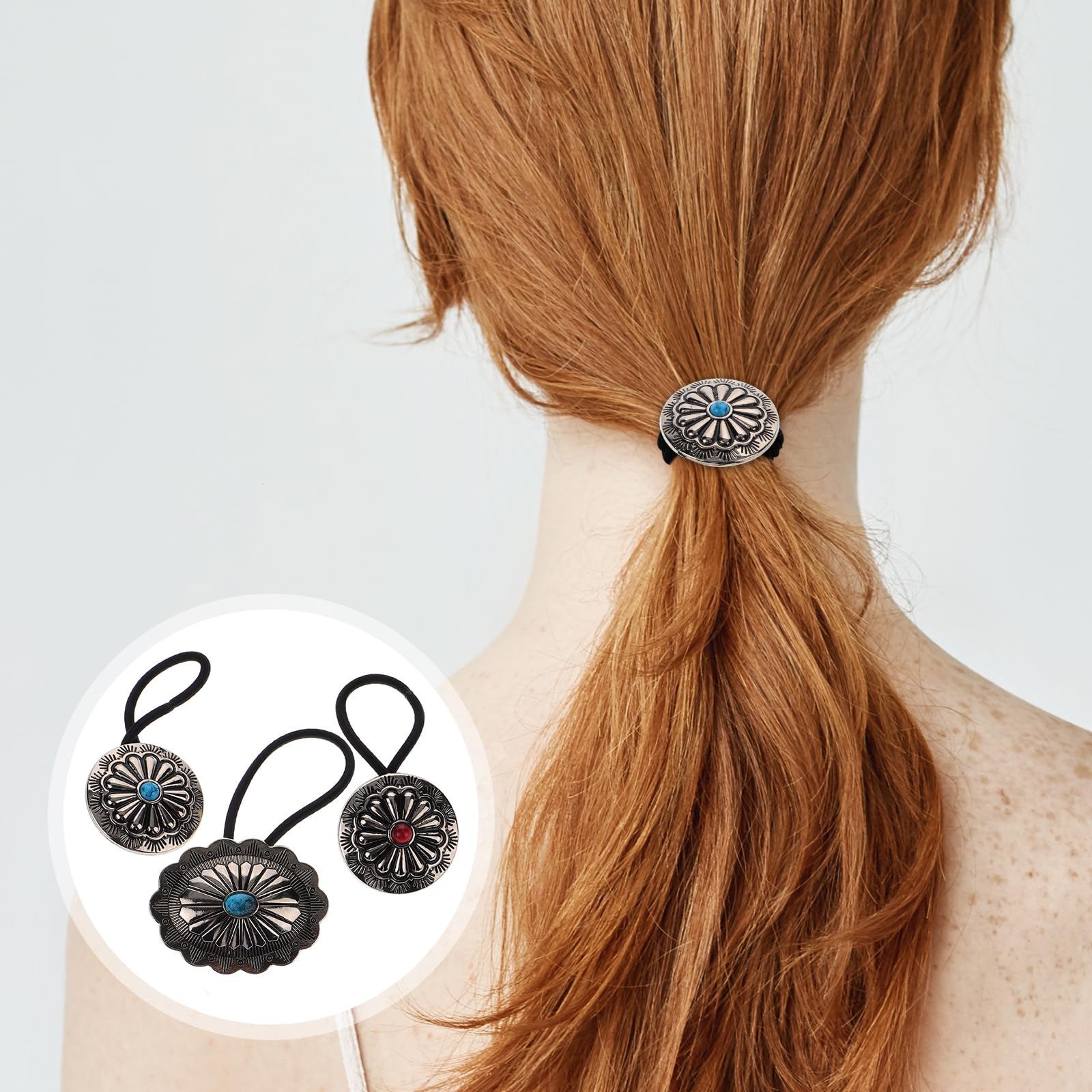 Amazon.com : Metal Hair Ties Metal Hair Clips Turquoise  display picture 3