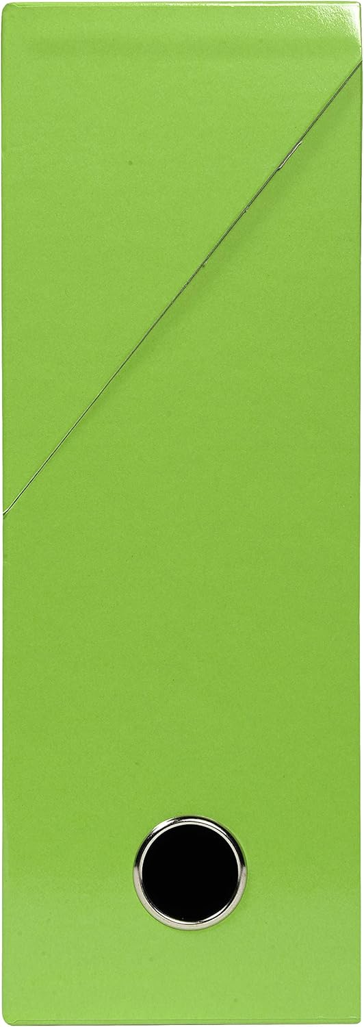 Exacompta - Ref 89923E - Iderama Collection - Transfer Box - 250 x 330 x 90mm in Size, Suitable for Holding A4 Documents, Premium Plastic-Coated Pressboard - Lime Green