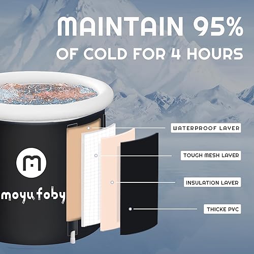 Miniatura 2 de Bañera de hielo para atletas, bañera de inmersión fría para bañera inflable al aire libre, bañera plegable para baño caliente, baño de hielo, bañera