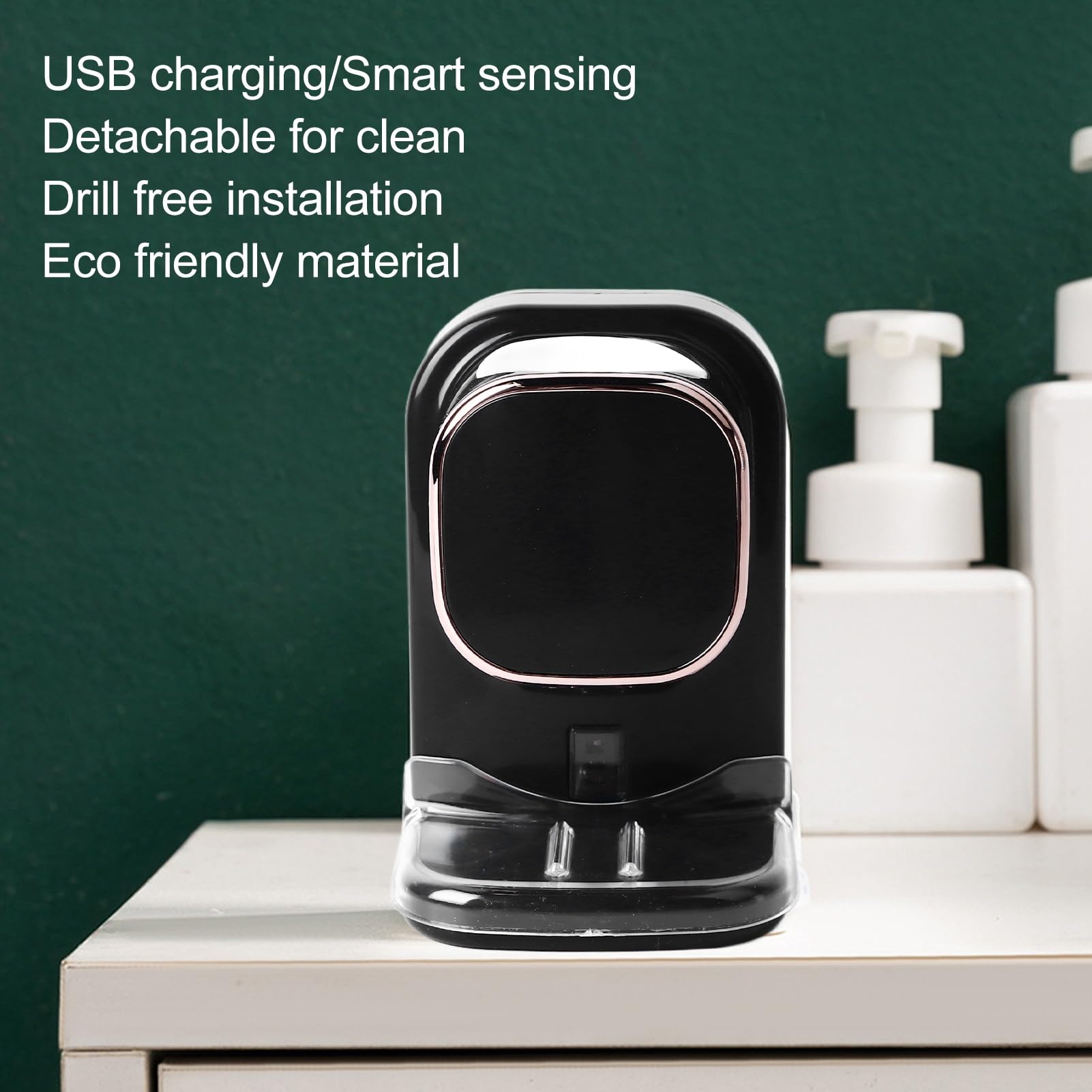 Dispenser di dentifricio - Dispenser automatico di dentifricio, distributore automatico di dentifricio montato a parete, alimentato tramite USB, dentifricio elettrico per bambini