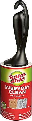 Scotch-Brite Everyday Clean - Rodillo de pelusa  1 rollo de 56 hojas  Funciona muy bien en pelo de mascotas, ropa, muebles y más