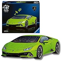 Ravensburger – Puzzle 3d Lamborghini Huracán EVO | Puzzle 3d Per Adulti E Bambini Anni | Modellismo Da Costruire Adulti Di 108 Pezzi | Regalo Bambino 8 Anni E Più | Idee Regalo