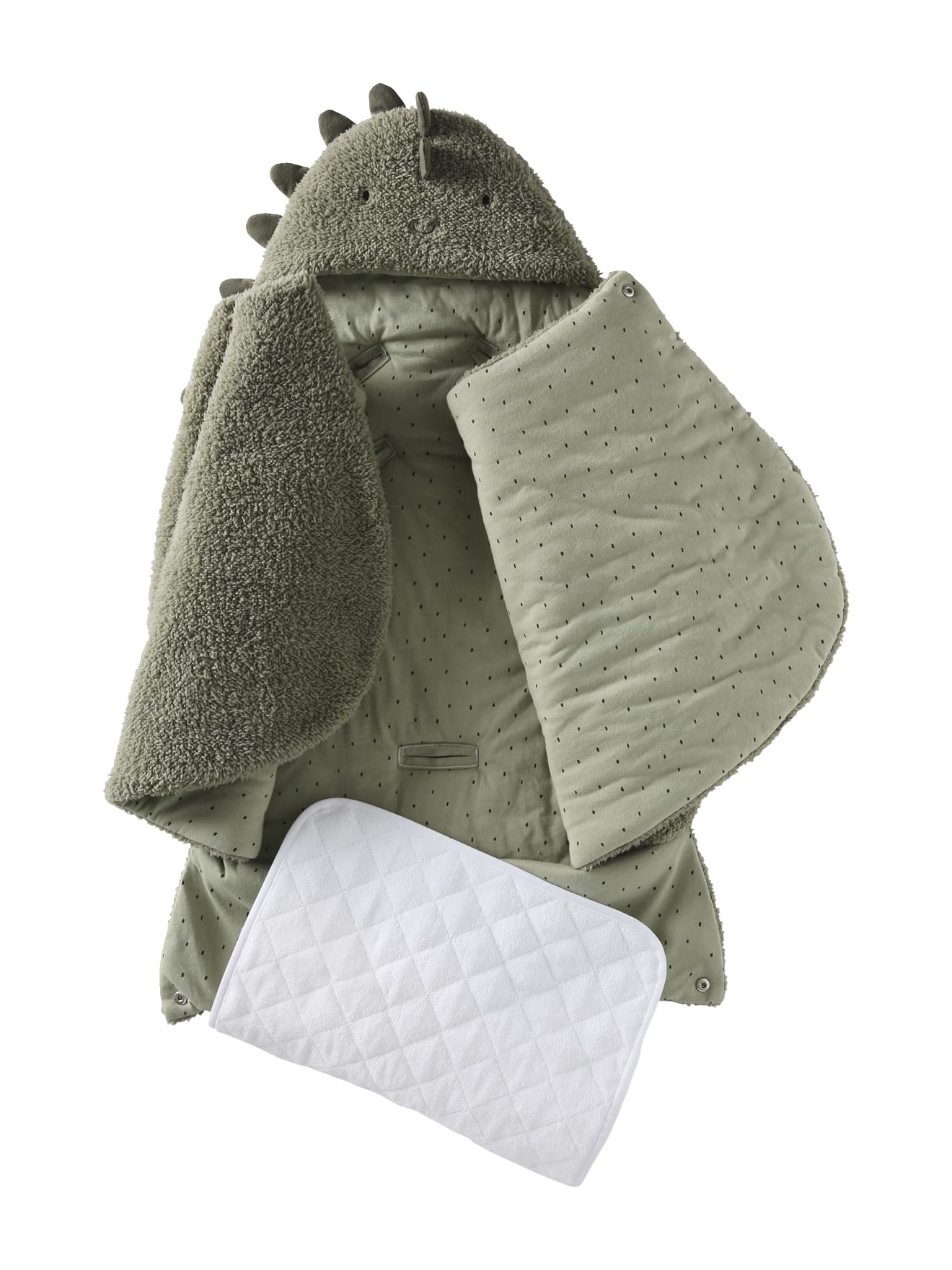 VERTBAUDET 2-in-1 Baby Ausfahrsack/Wickelunterlage, Teddy Oeko-Tex