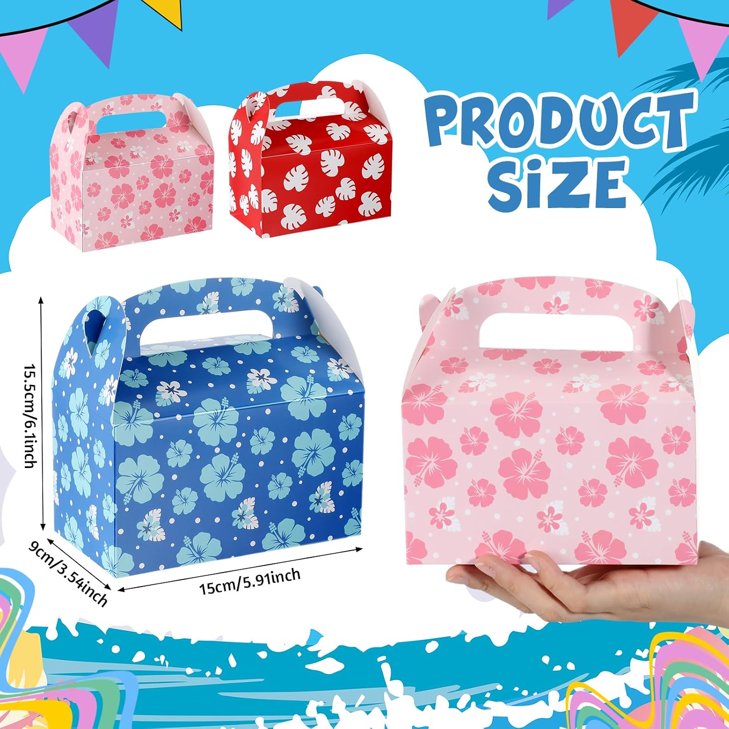 Marspark 12 Pack Anime Theme Cartoon Party Favor Box for Candy Treat Gift image 2