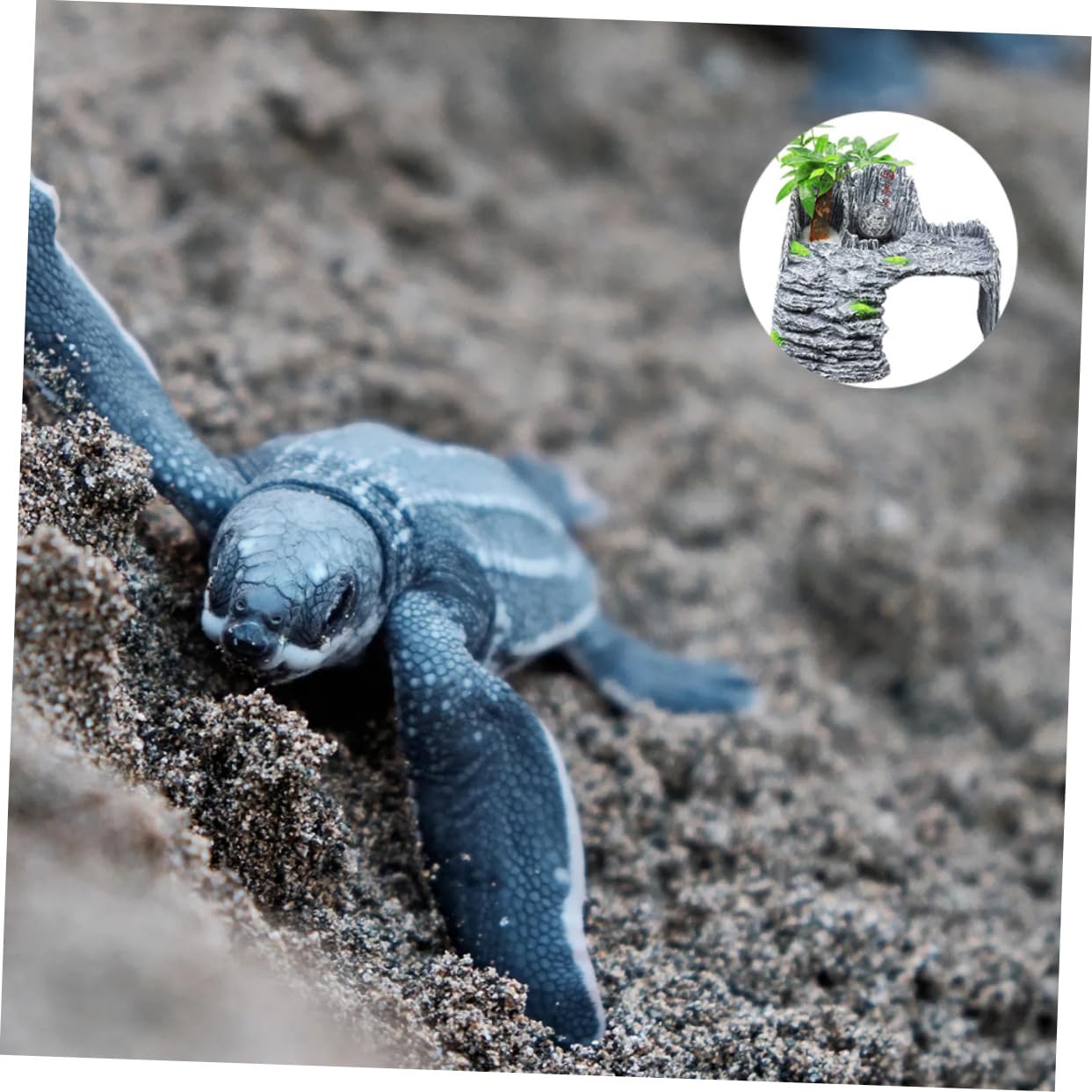 Terraza Solárium De Tortugas Plataforma Multifuncional para Acuario Adorno para Tortugas Oscuro para Hábitats Creativos De Acuarios Facilita El Acceso De Agua Su