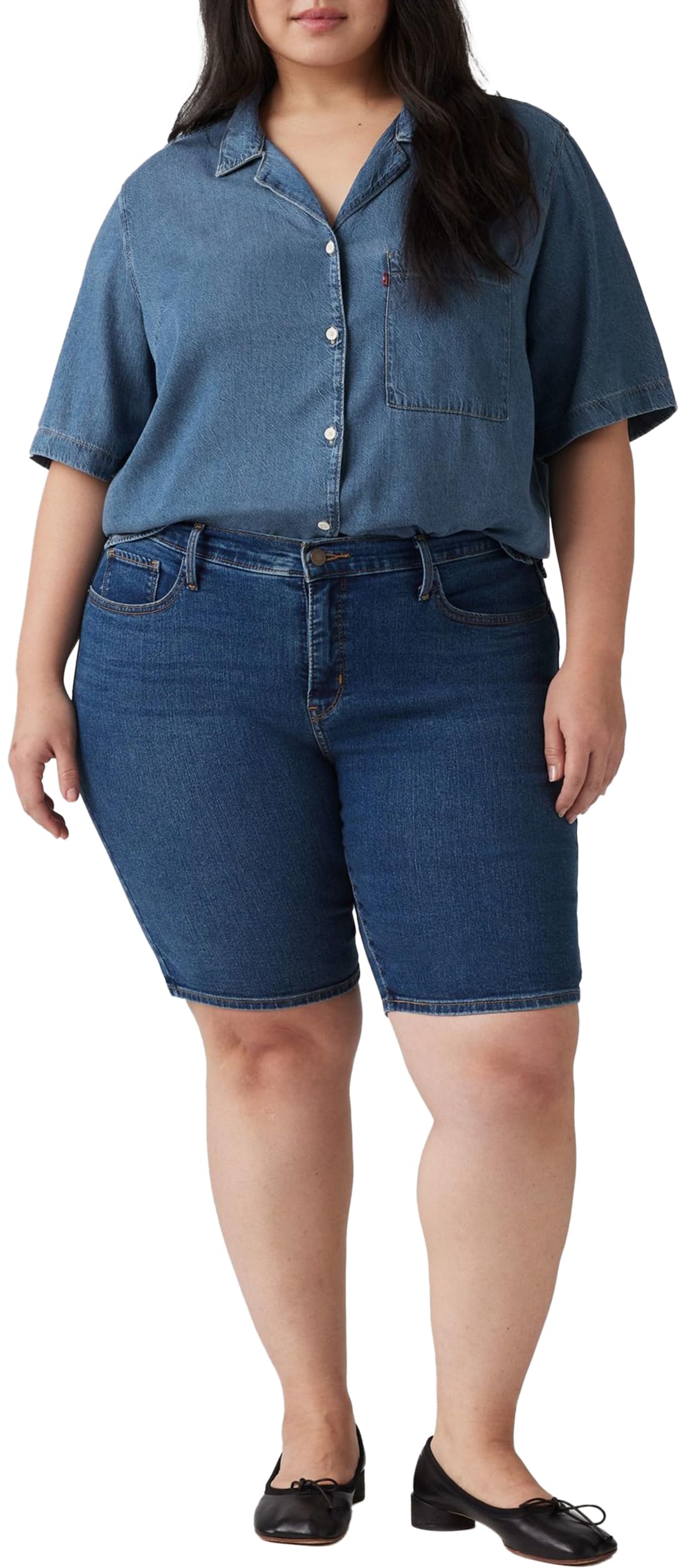 Levi's Damen Plus Size Shaping Bermuda Shorts