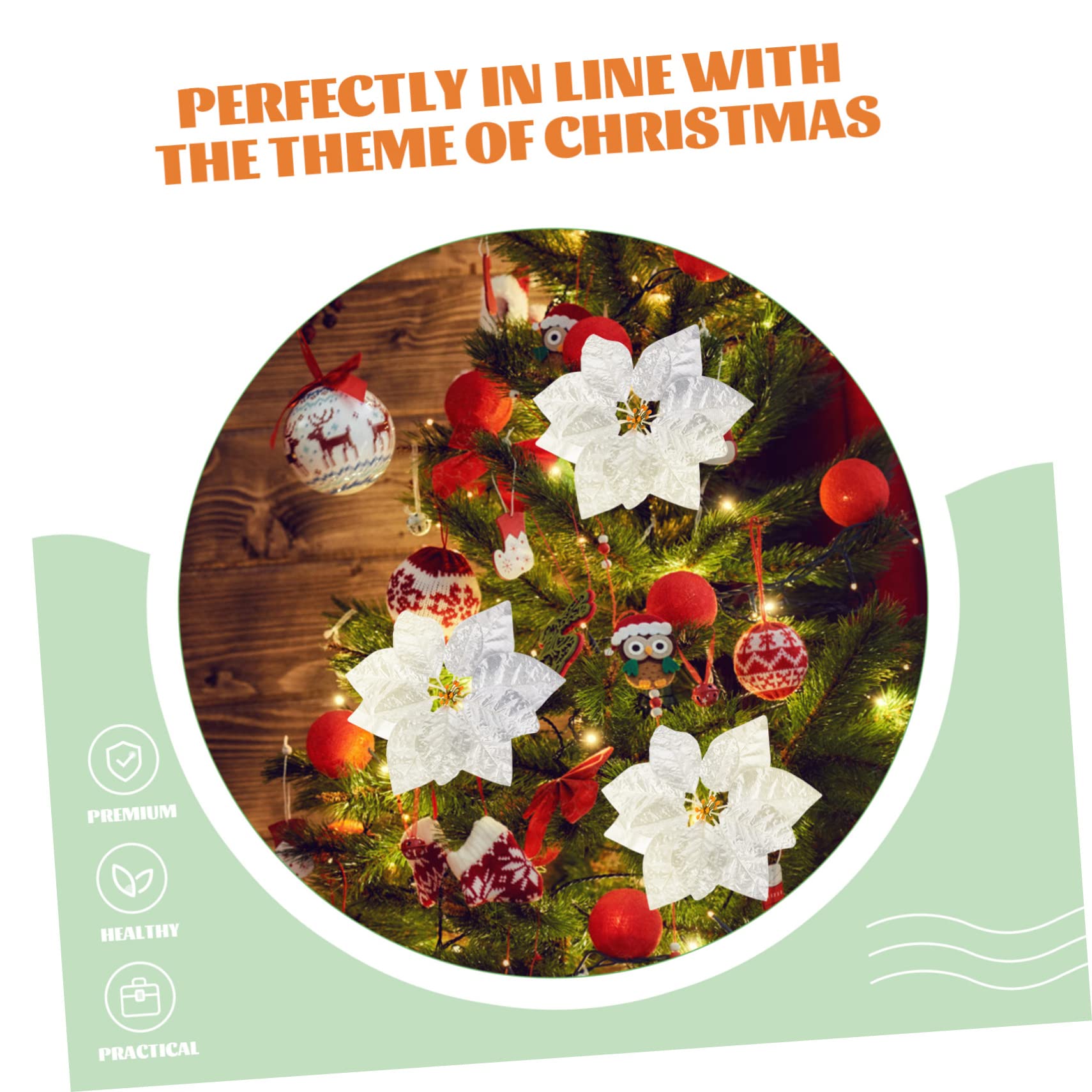 Zerodeko 84stücke Teiliges Künstliche Weihnachtssterne Farbige Poinsettia Blumen Für Weihnachtsbaum Türkranz Und Festliche Dekoration Lebensecht Und Langlebig Für Weihnachtszeit