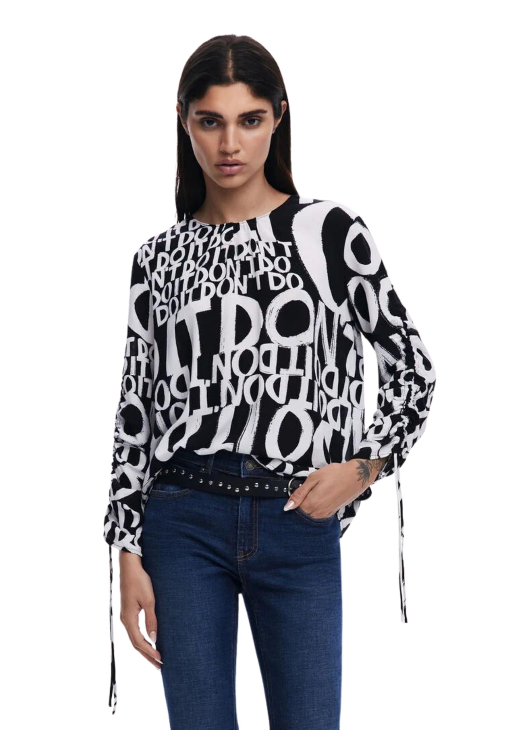 Desigual Damen Schwarz Blus_dione, 2000 Black, M