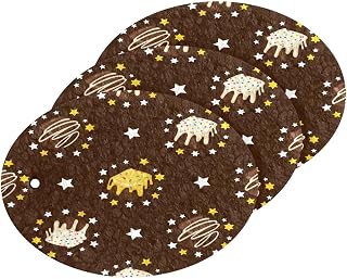 Cake Stars Chocolate Background Dish Scrub Sponges Kitchen Non Scratch Reusable Compressed Cellulose Sponge Hanging for Household Cleaning Washing Dishes Pots and Pans 3 Pack
