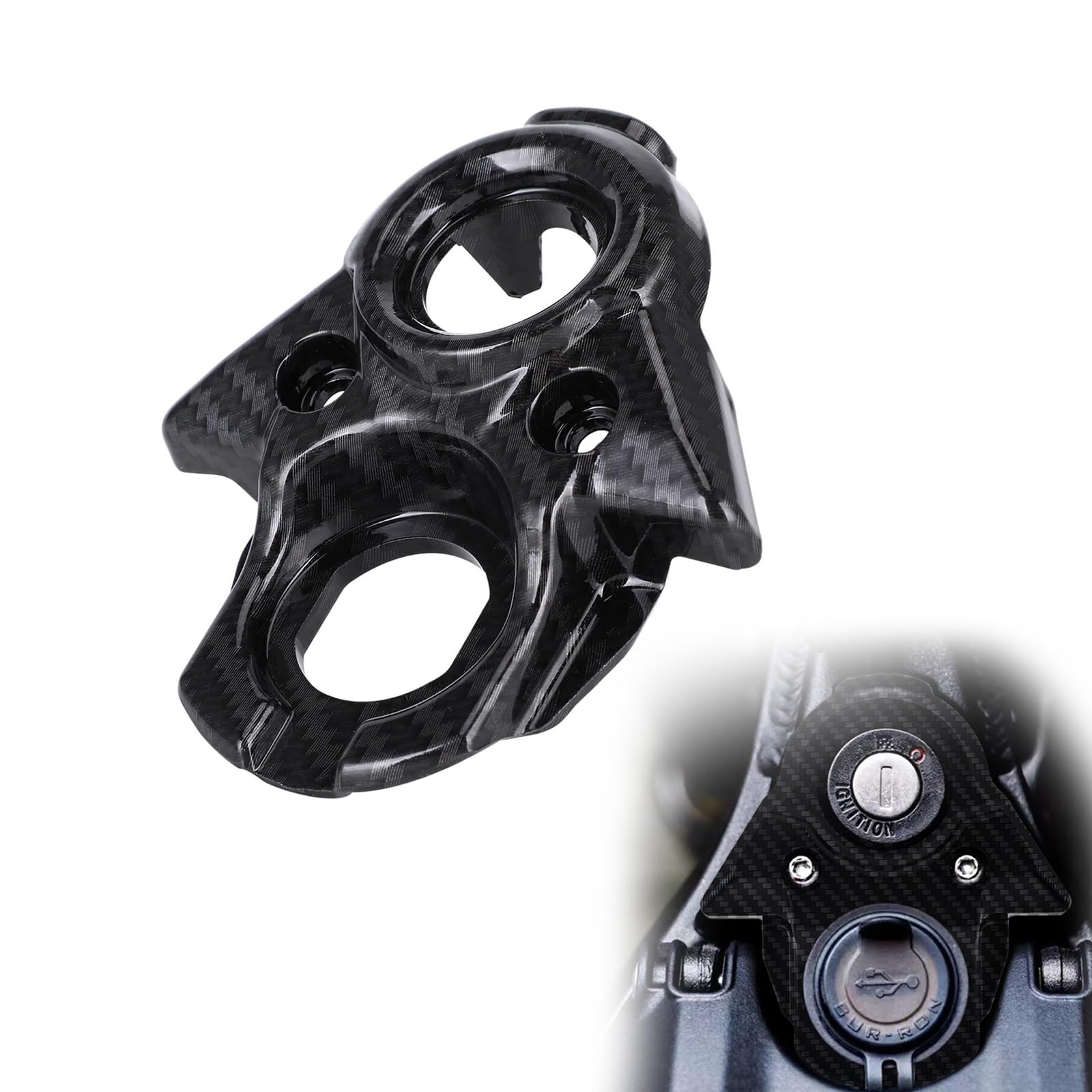 CHANGCHENG Ignition Key Switch Cover for Surron - Starter Switch Cover Ignition Key Lock Cylinder Cover Carbon Fiber Pattern for Sur Ron S/X Electric Dirt Bike