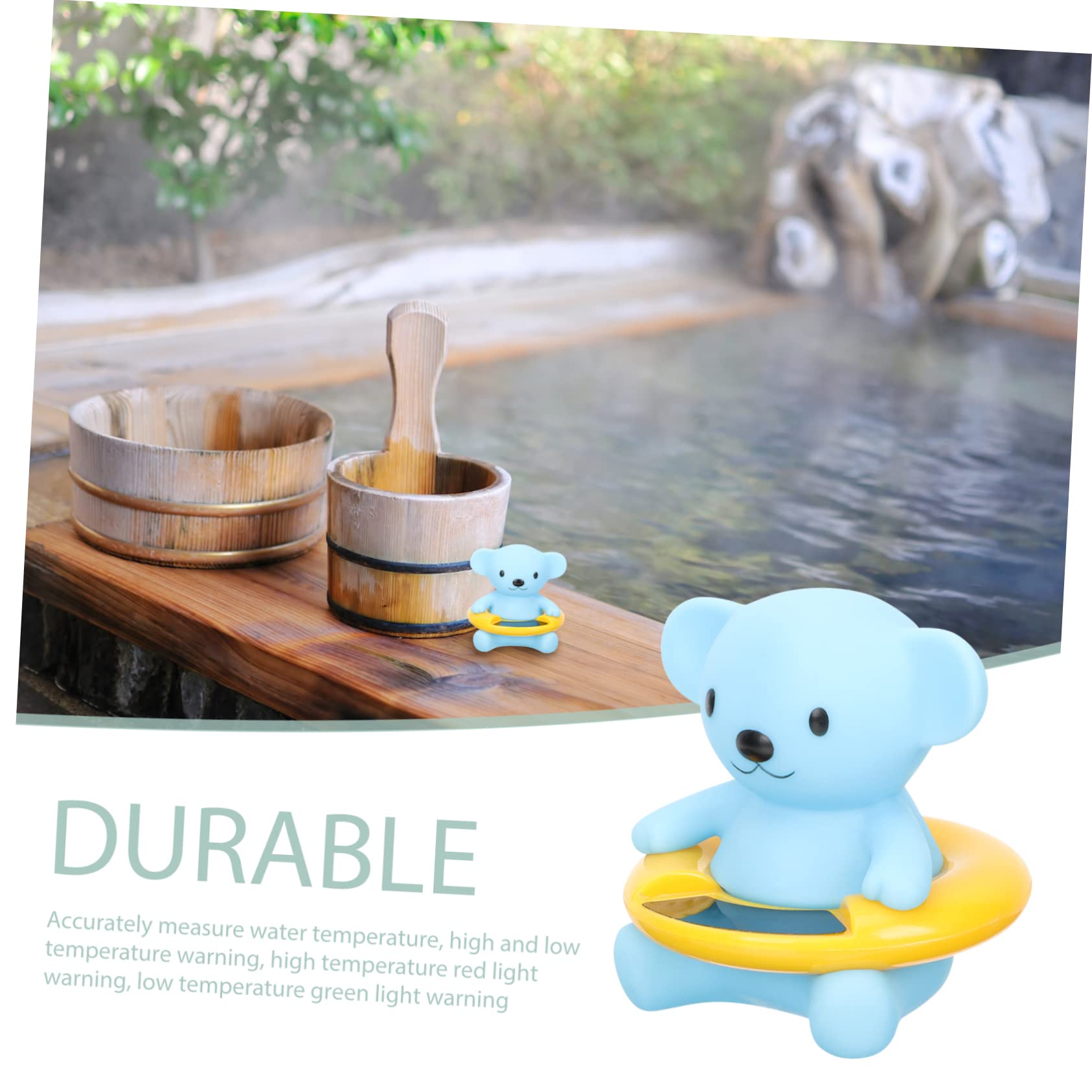 BESPORTBLE 3pezzi Termometro Galleggiante Per Bagno Per Forma Di Orsetto Misuratore Di Temperatura Per Piscine e Vasche Idromassaggio Con Display Digitale e Design Adorabile Giocattolo e