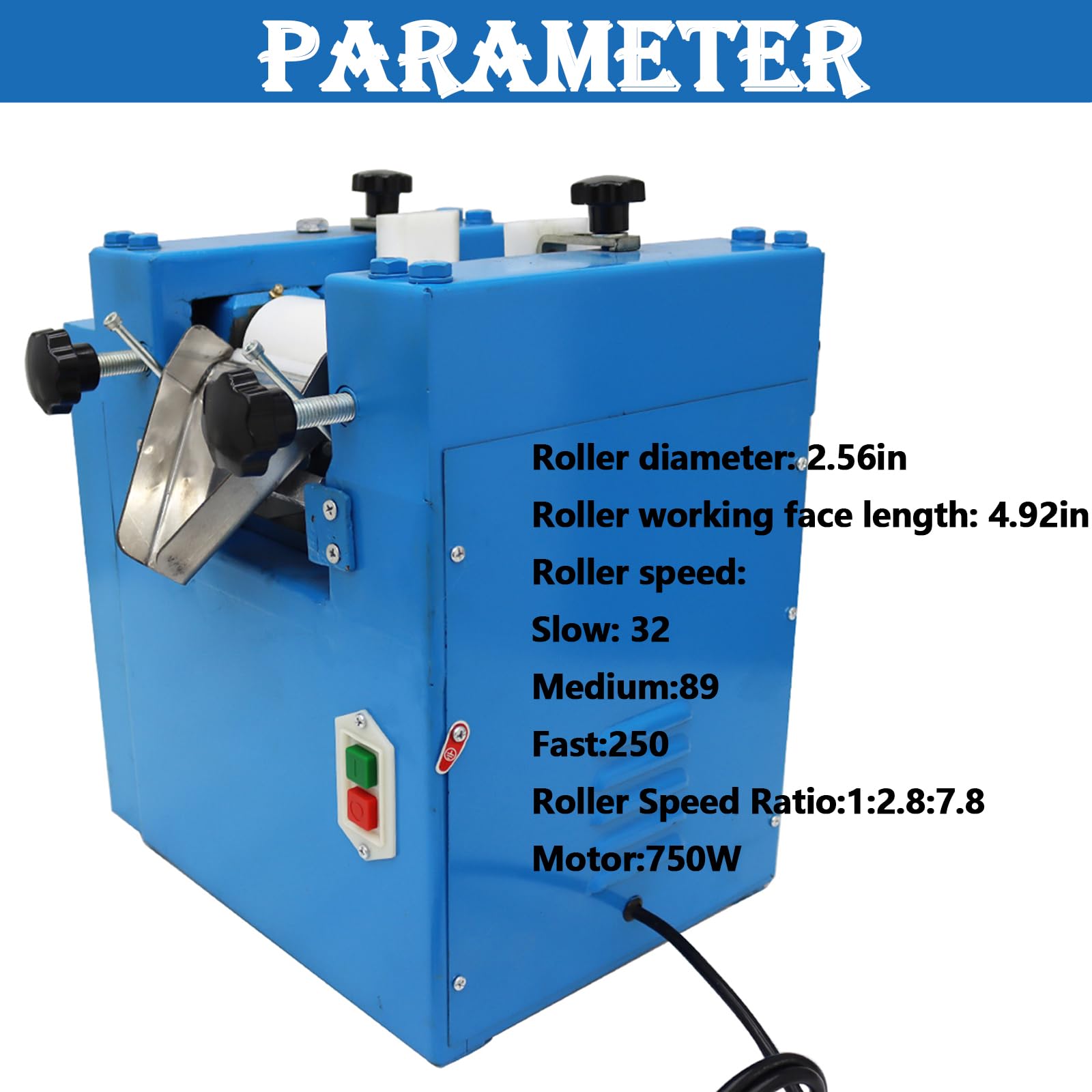 WYDDDARY Lab Three Roll Grinder New Laboratory Three Roll Grinding Mill Grinder With Zirconia Ceramics Roll For Lab Paint Ink Paste Materials 110V 750W