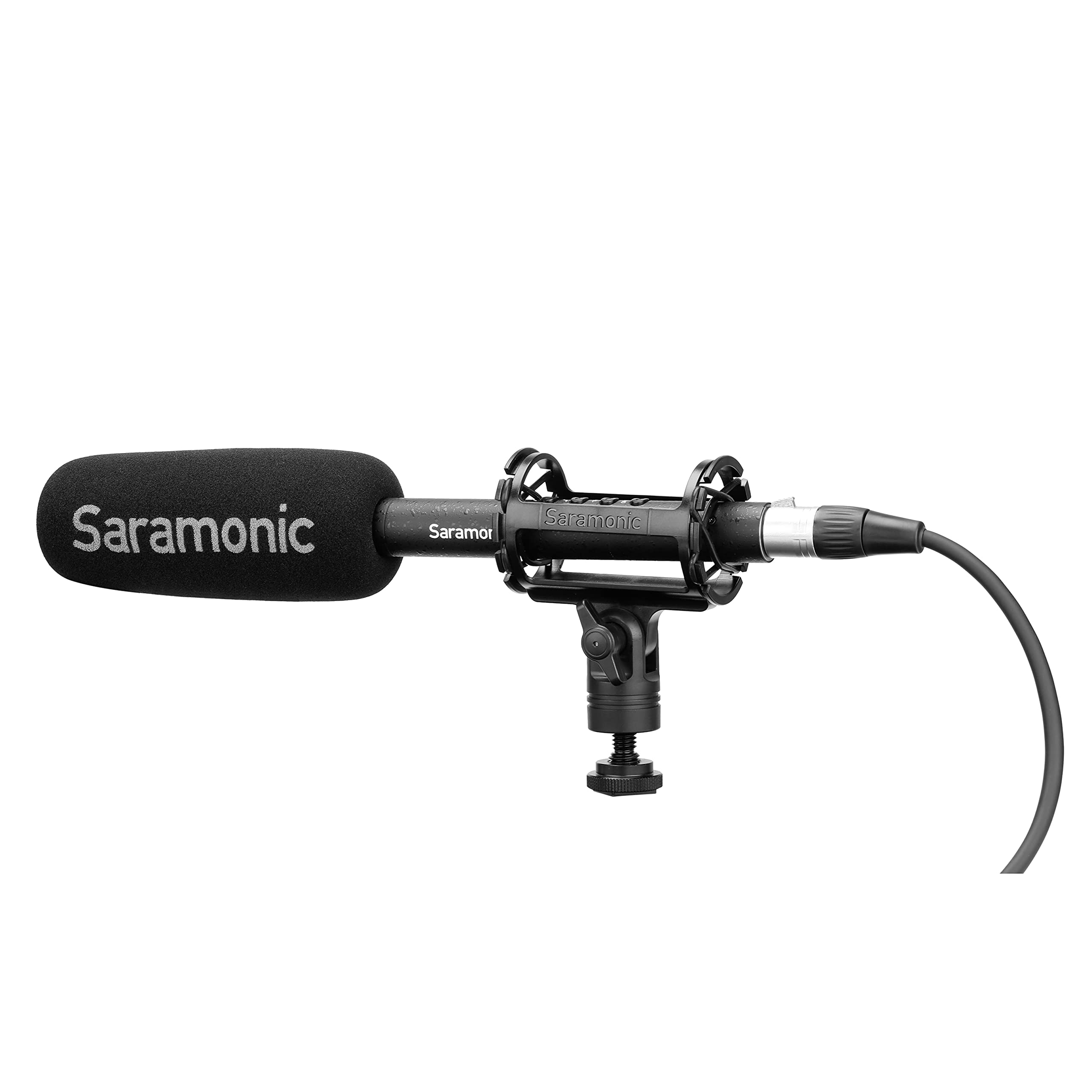 Saramonic T3 Pro Shotgun Mic w/​Li-​Ion, Shock Mount, parabrezza, cavo XLR, custodia e altro (SOUNDBIRDT3), cardioide da 28,​2 cm