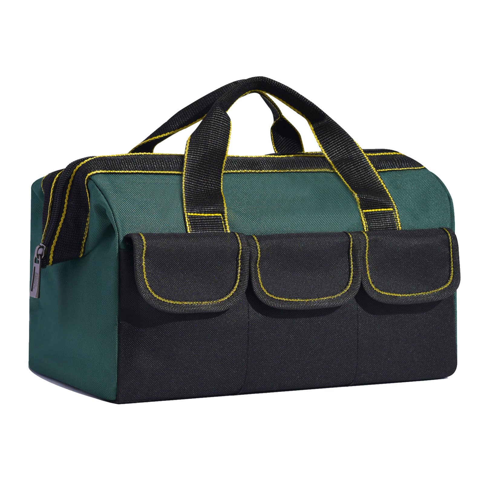 Large Tool Bag with 14 MultiSize Pockets for Efficient Storage Hand/Power Tool Pouches Durability 600D Fabric Construction Bag