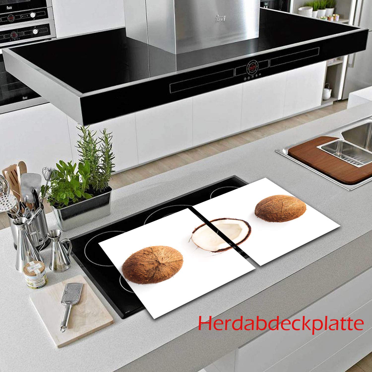 Placa para Cubrir la vitrocerámica, 2 Piezas, 2 x 40 x 52, para inducción, diseño de Frutas