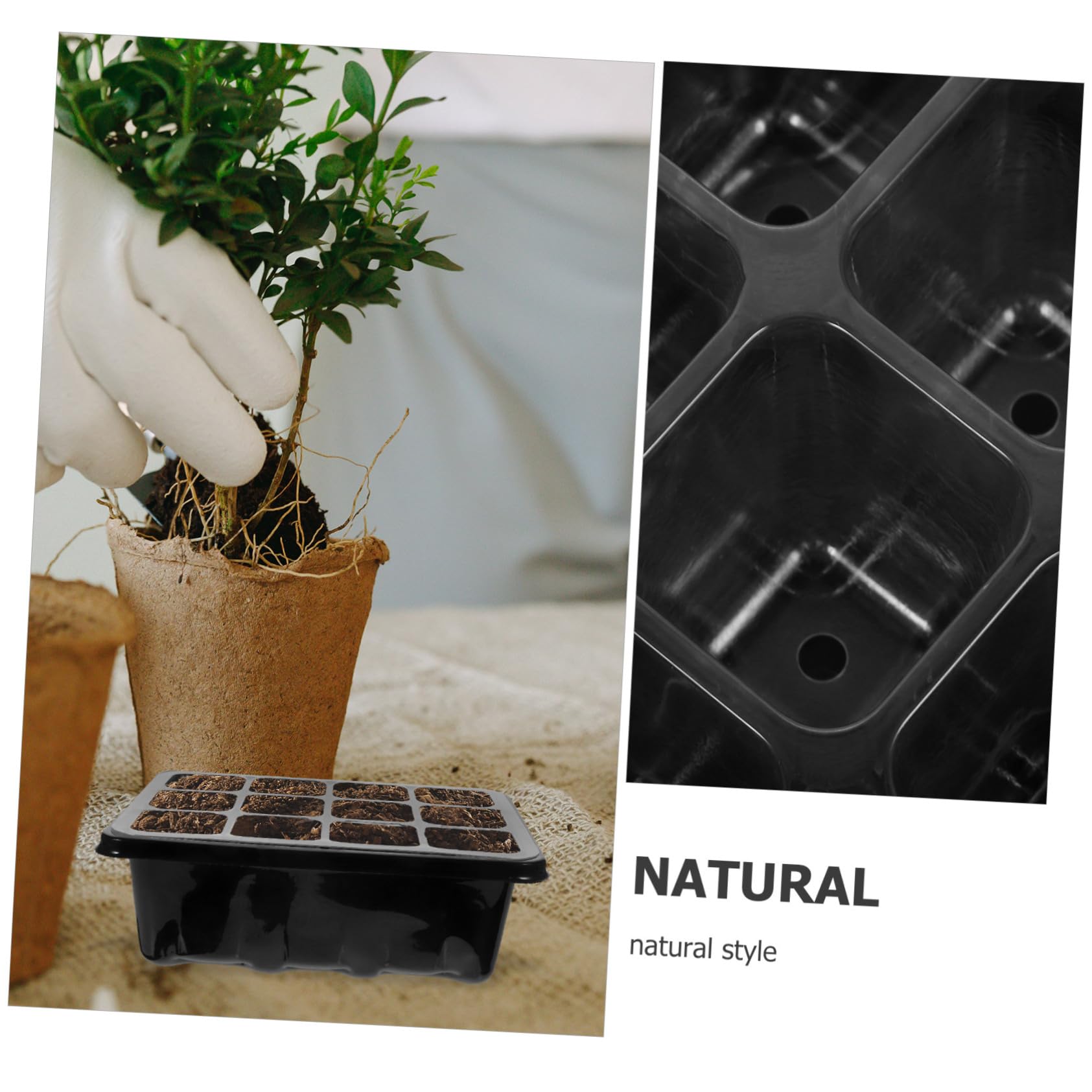 POPETPOP 2 Juegos Caja De Plántulas Semillas Planta Kits De Cultivo De Micro Verduras Bandeja De Inicio para El Hogar Pequeño Propagador Bandeja De Siembra De Inicio De 12 Agujeros