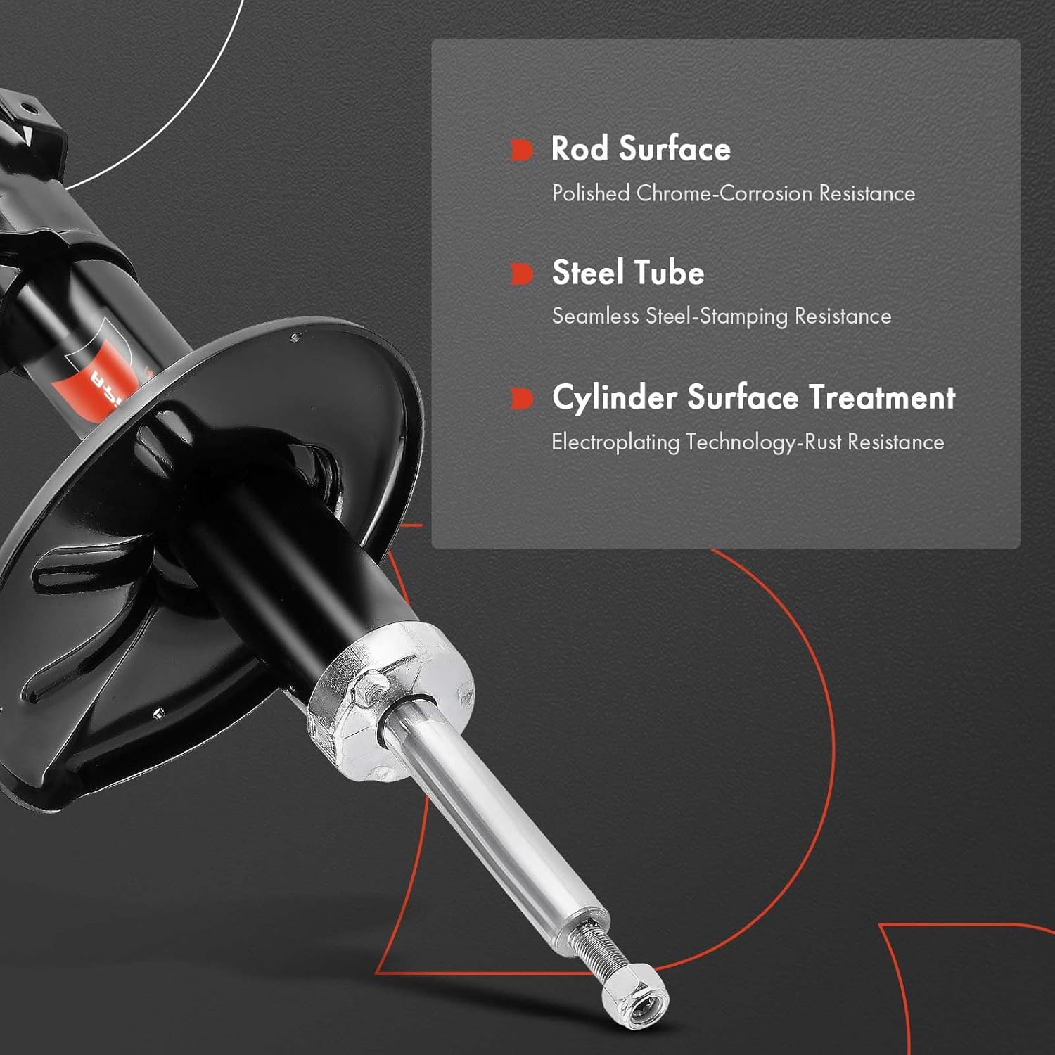 A-Premium Front Pair [2] Strut Assembly Compatible with Mitsubishi Galant 2004-2012, Driver and Passenger Side