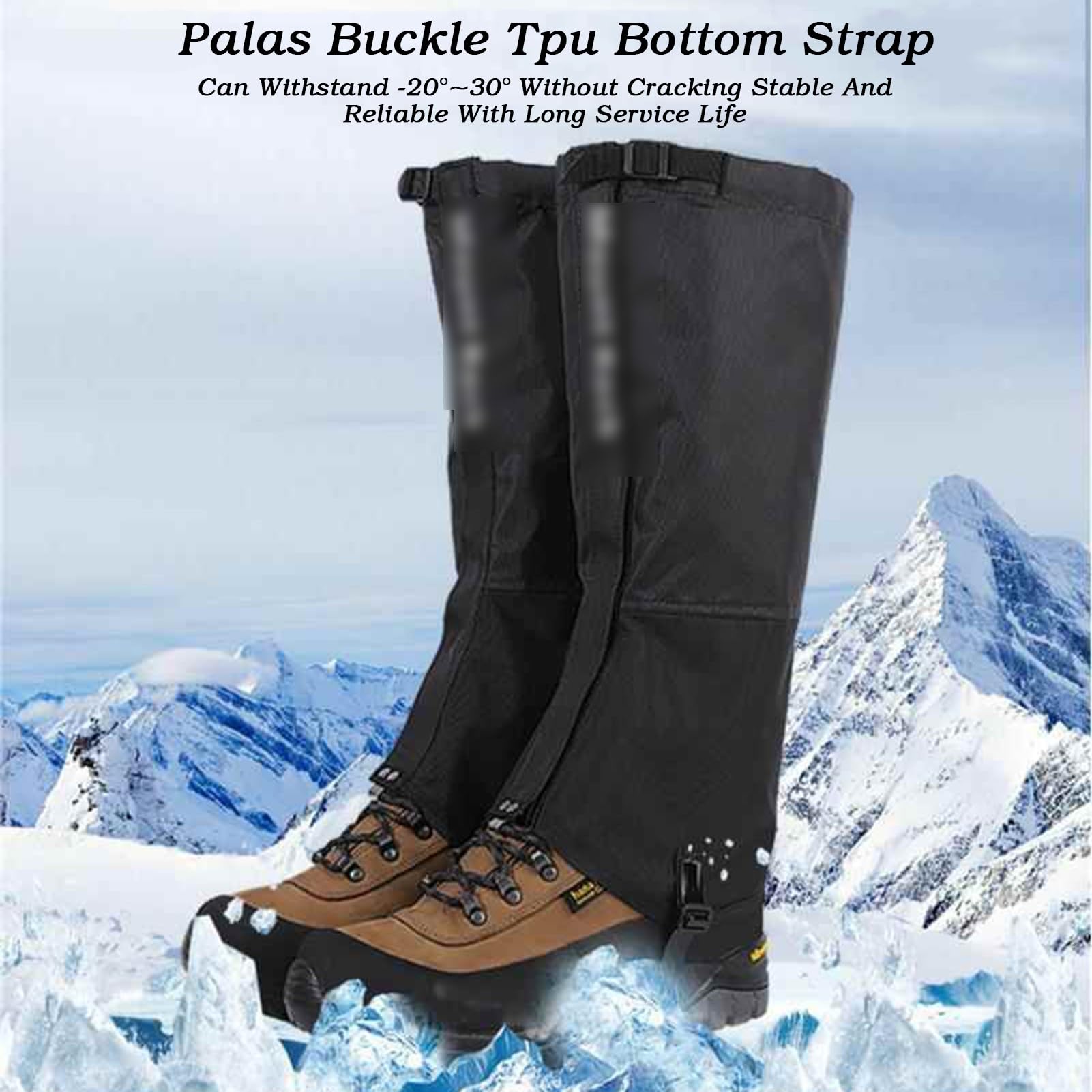 Guêtres De Jambe, Guêtres De Bottes De Randonnée Réglables, avec Taille Réglable, for La Randonnée dans La Chasse, l'escalade dans Le Sable Et La Boue Ou La Raquette À Neige