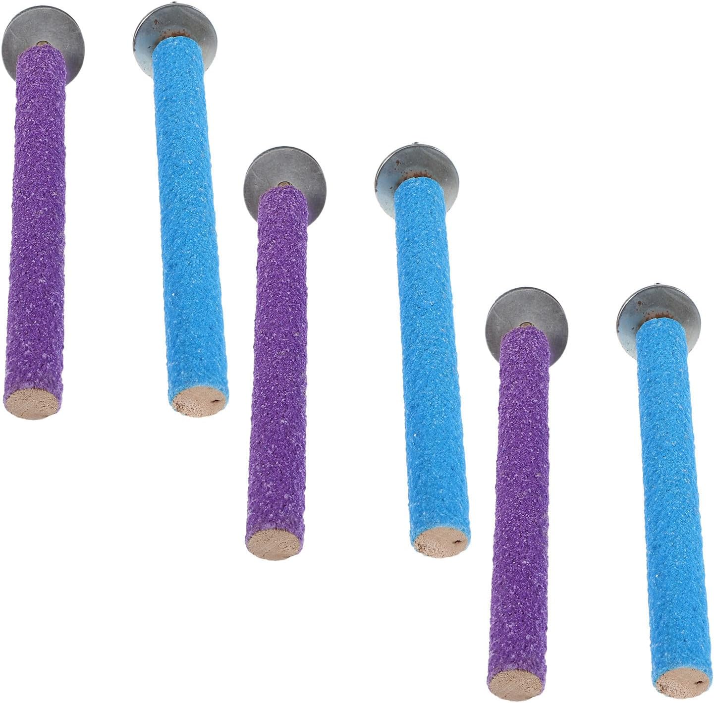 6pcs Parrot Claw Grinding Perch Stand Metal Resin Cage
