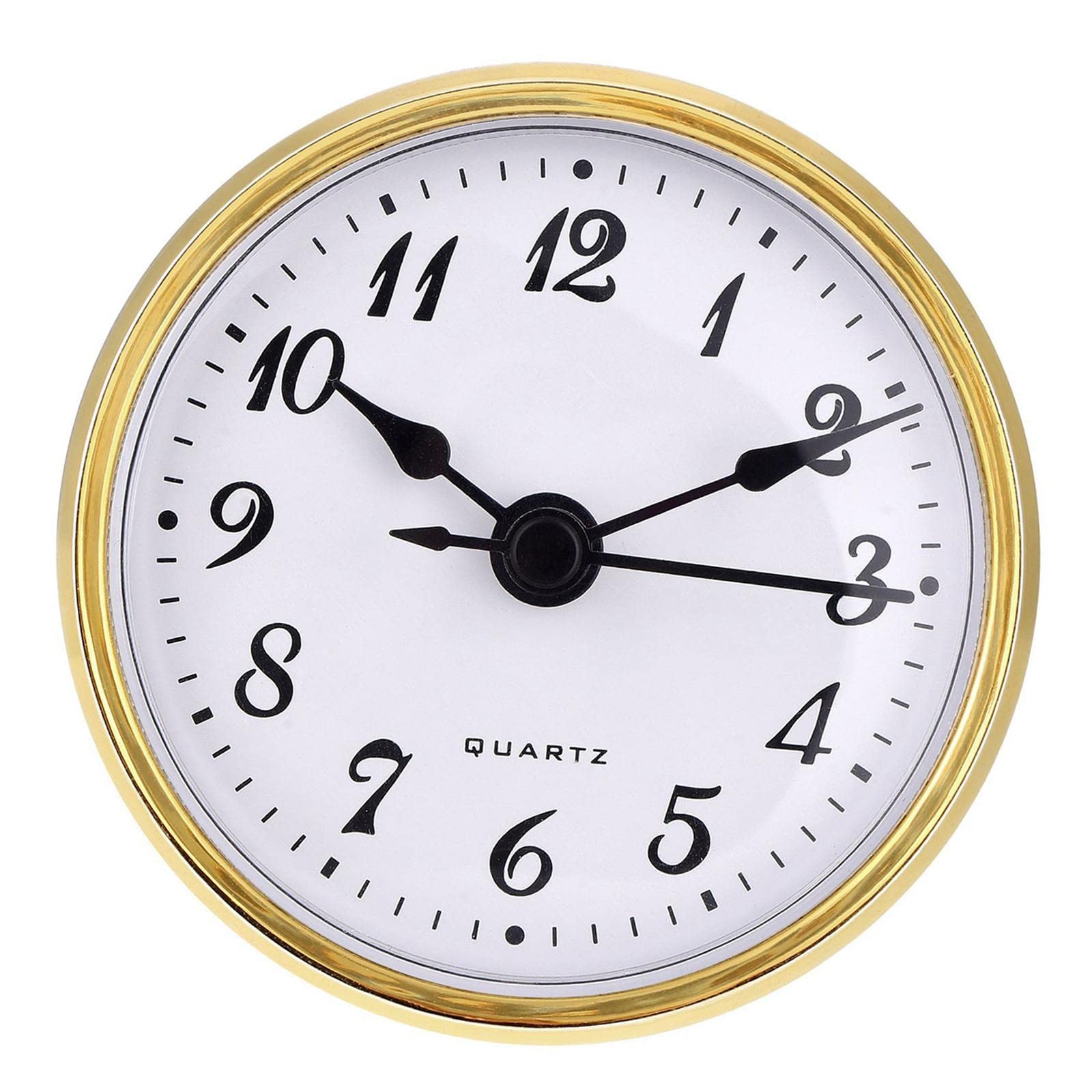 70Mm Clock Insert Gold Rim White Dial Round Quartz Movement Battery Operated | Home Decor | Clocks | Replacement Parts & Tools-picture-27