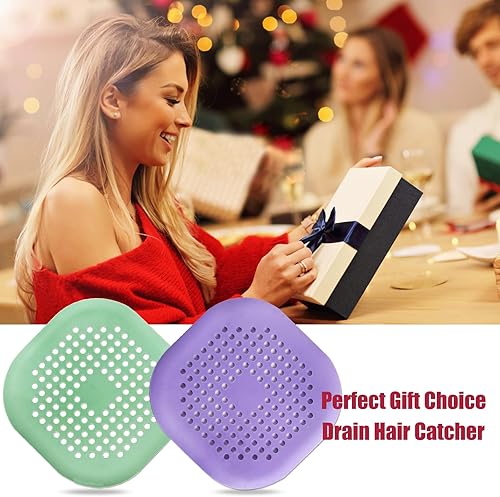 Miniatura 103 de Recolector de cabello cuadrado con ventosas para desagüe, tapón de silicona para ducha, fuerte adhesión, fácil de instalar para baño, tina y cocina