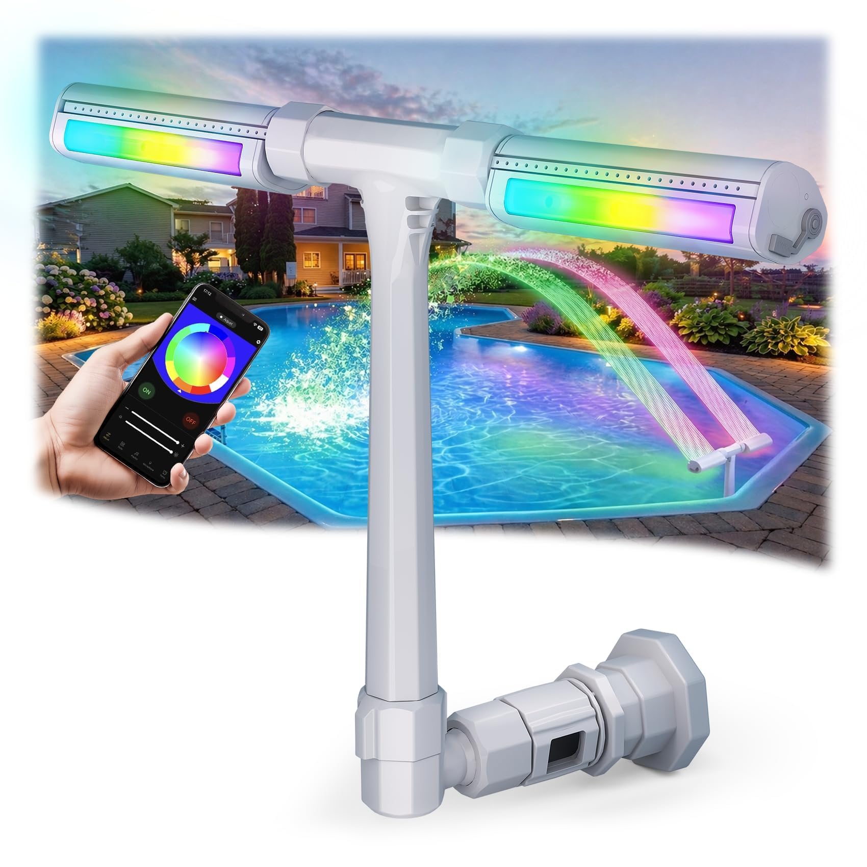 Photo 1 of Mykubi Pool Fountain with APP Smart Control LED Lights