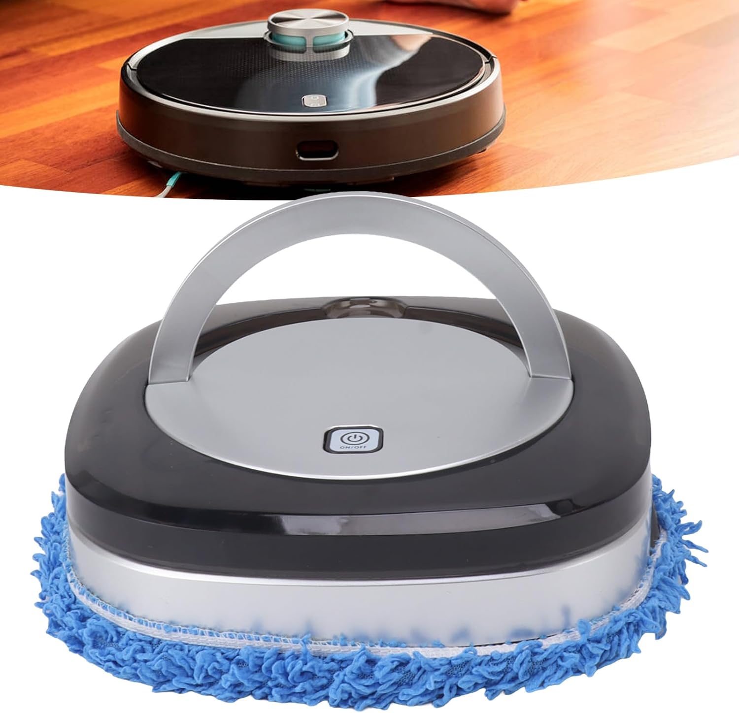 TOPINCN Robot Vacuum and Mop Combo, Robot Vacuum Cleaner and Smart Robotic Vacuums Mopping System Scheduling for Pet Hair, Hard Floor and Carpet (Silver)
