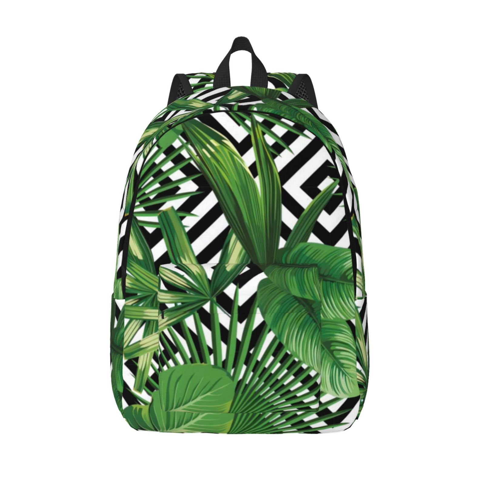 Sac à dos léger palmier plante tropicale verte taille M résistant - 8