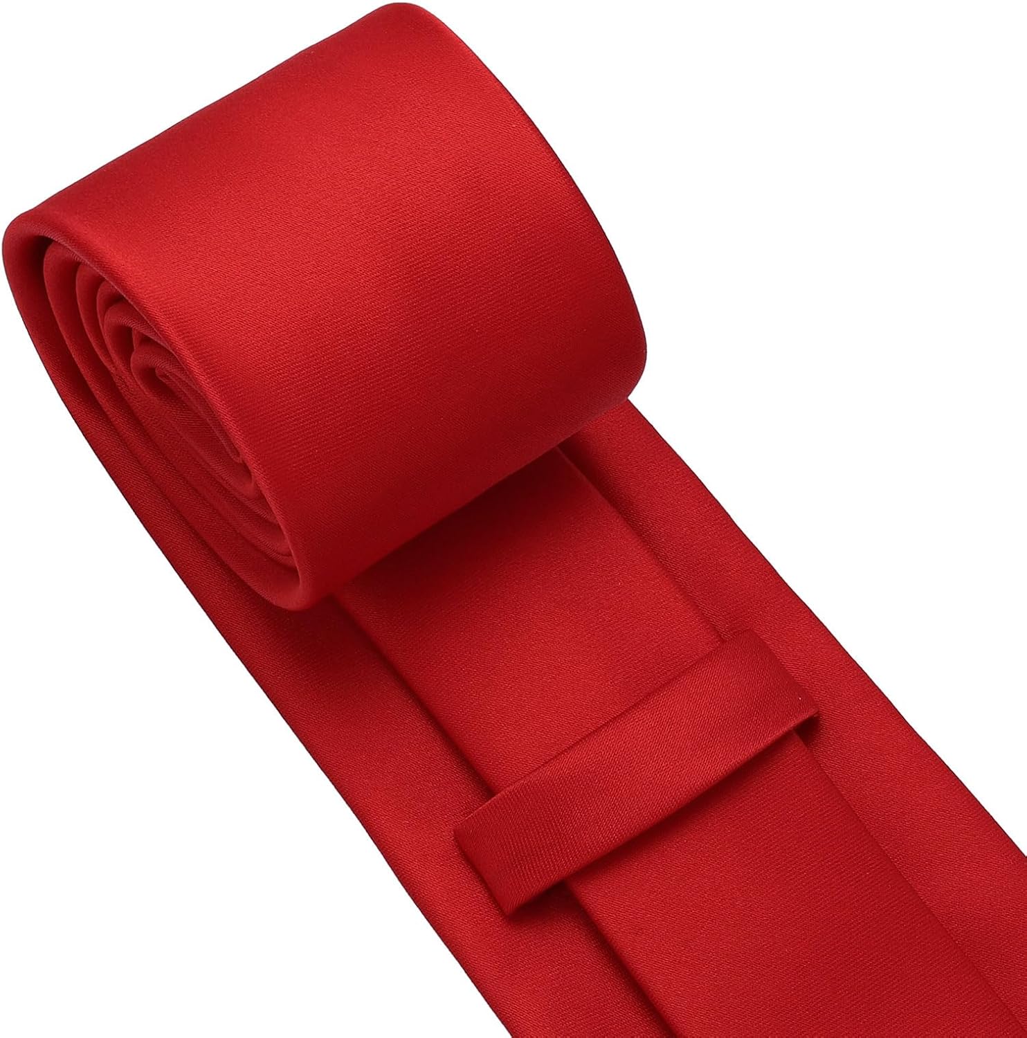 PenSee Men's Tie Set Solid Pure Color 3.15" (8CM) Classic Formal Plain Necktie and Pocket Square Set For Men - Image 5