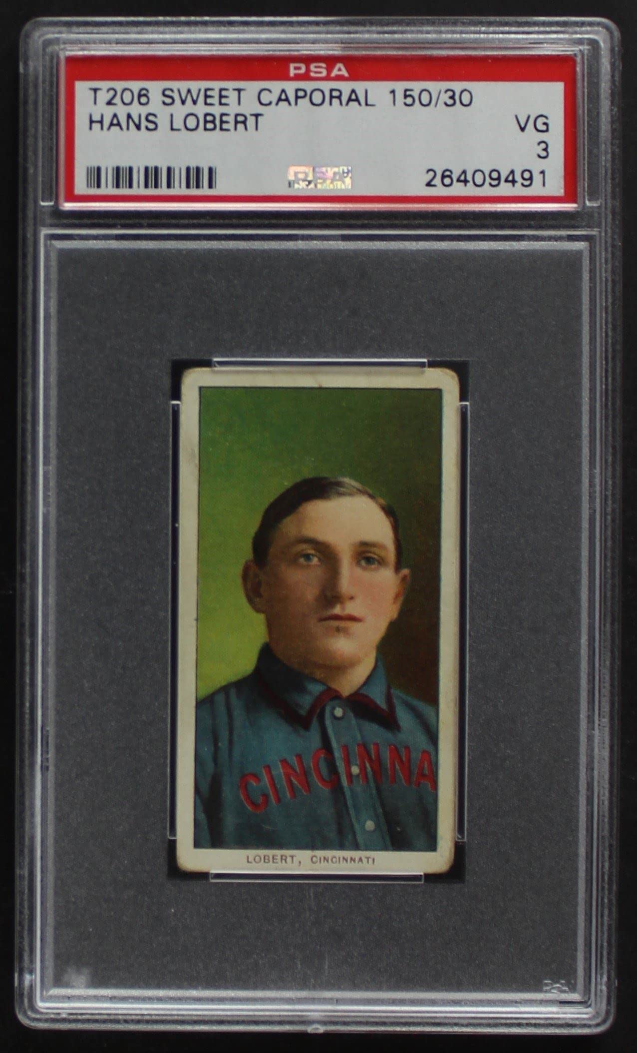 1909 T206 Hans Lobert Cincinnati Reds (Baseball Card) PSA PSA 3.00 Reds