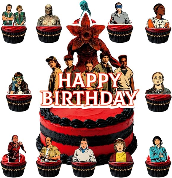 25 Décoration de Gâtea - Ensemble Décoration de Gâteau pour Anniversaire, Fête et Décoration de Gâteau, Décorations de Gâteau Légères pour Cupcakes et Pâtisseries(b - 1