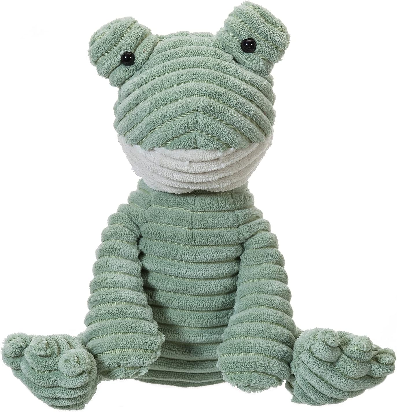 Apricot Lamb Soft Toys Plush Corduroy Frog Stuffed Animal Soft Cuddly Perfect for Child (Corduroy Frog, 8.7 Inches)