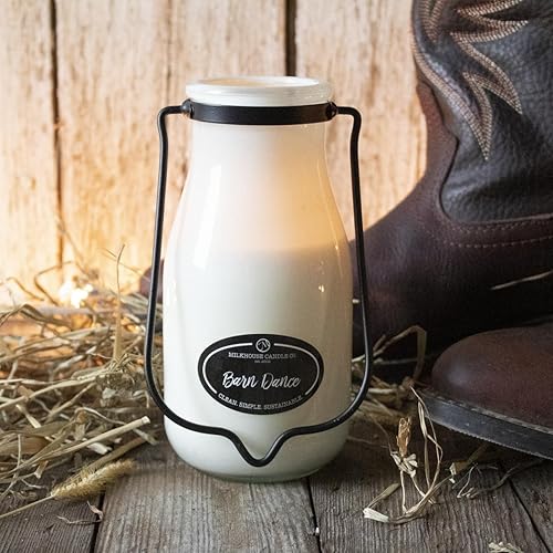 Vista 6 de Milkhouse Candle Company, Colección Creamery Glow - Vela perfumada de soja: Vela de lechera, Barn Dance, 14 oz