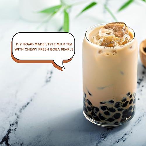 Miniatura 12 de Hello Kitty Instant Boba Milk Tea - Kit variado de té con leche, azúcar morena, taro, sabor a juego, con perlas de tapioca de Taiwán, pajitas