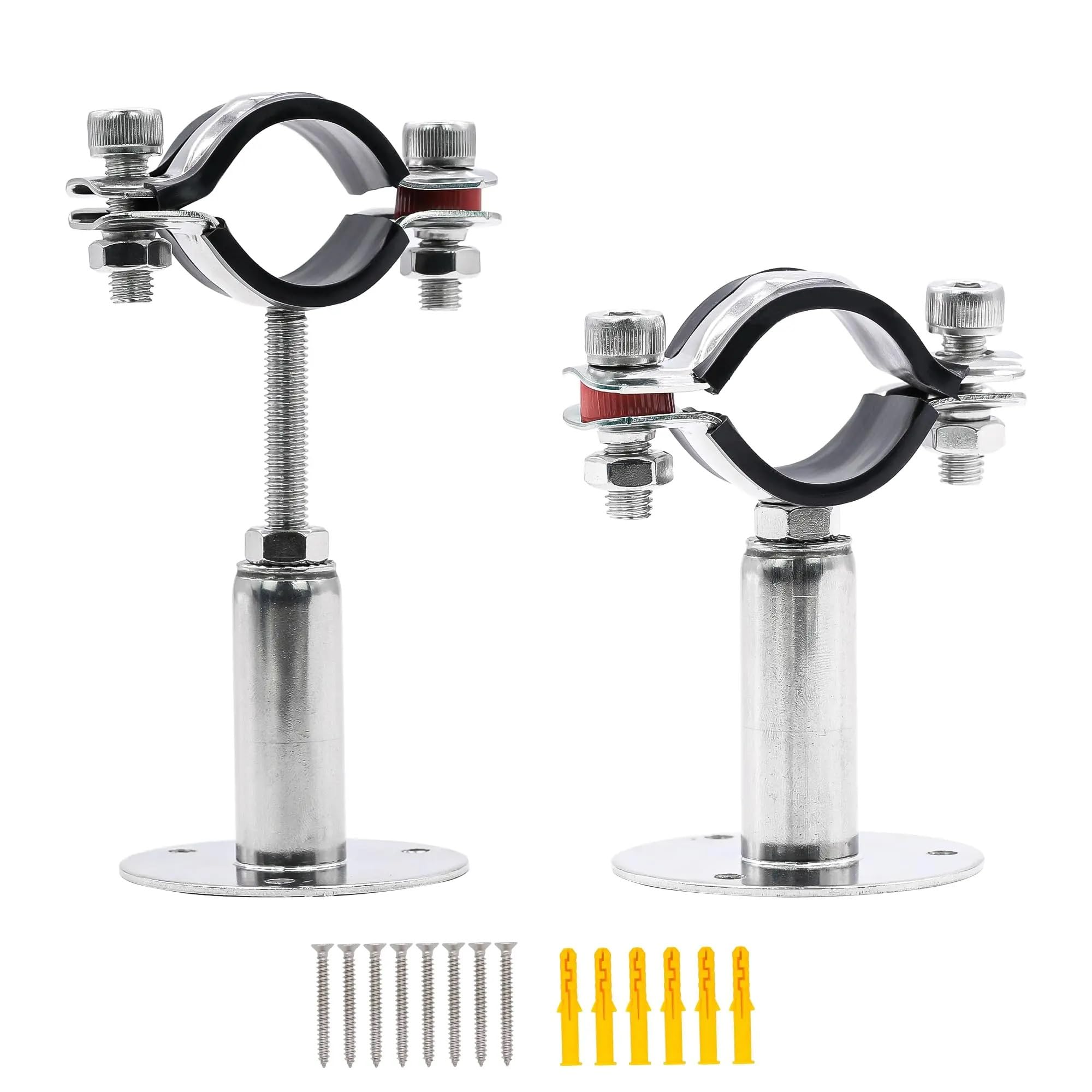 Bgnehrfl 50-100Mm Adjust Pipe Hanger, Bracket Clamp Support Clip With Screw Adjustable Rod 15-108Mm(,15-19Mm)