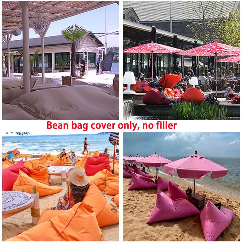 Pouffe Géant Interieur Pouf Géant De Jardin Extra Large Chaise De Plage Extérieur Résistant À l'eau Flottant pour Piscine Grand Pouf De Jeu (sans Remplissage),Blanc,180 Cm * 140 Cm