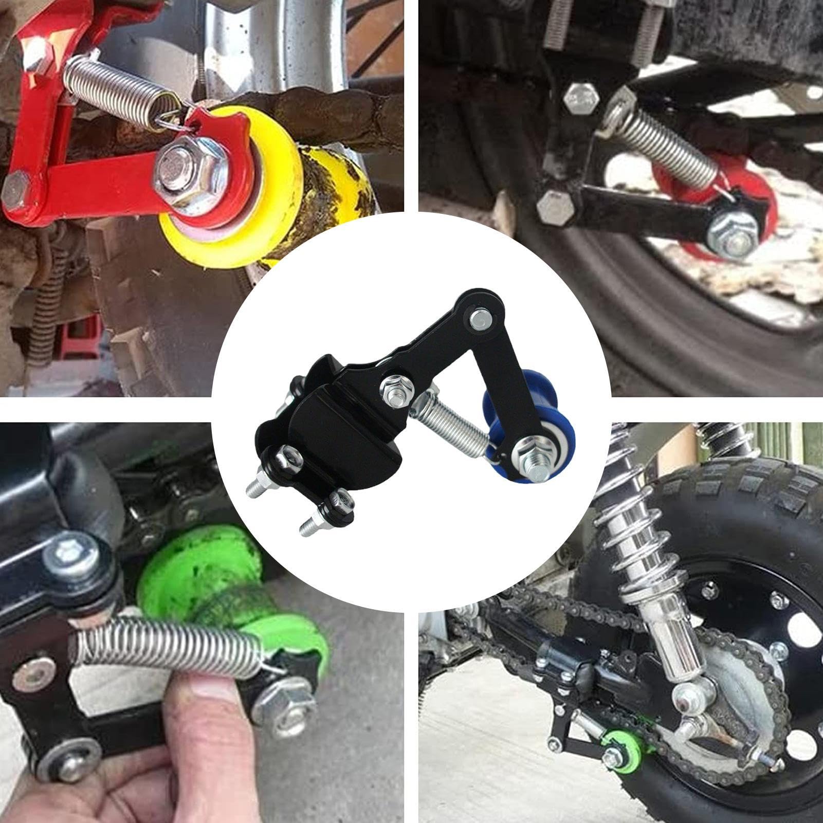 Tensor de Cadena para Motocicleta | Guía de Rodillo para Tensado de Cadena - Guía Tensor Ajustable Flexible Para Motos Cross Y ATV