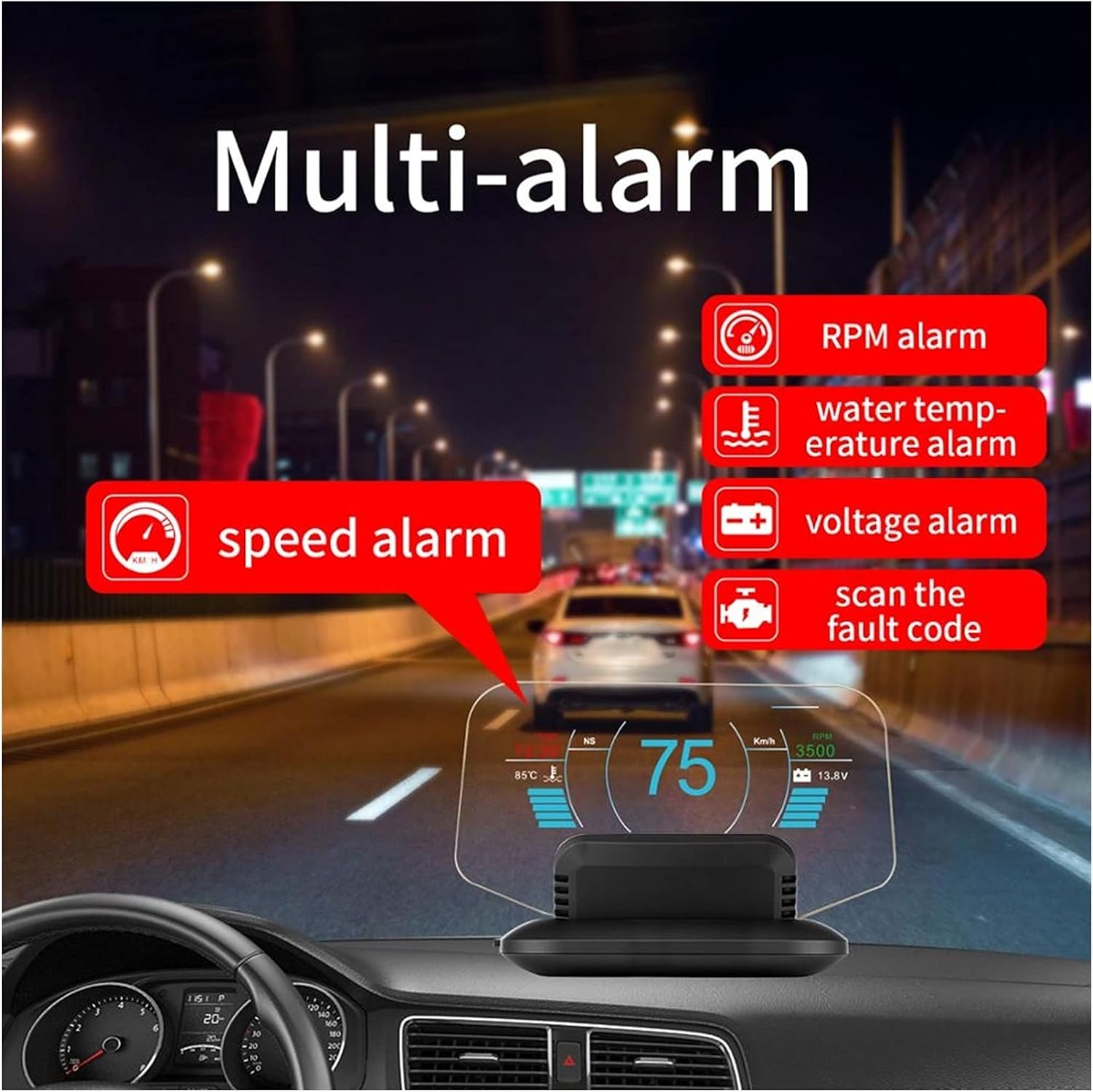 Head Up Display OBD Car Electronics HUD Display Car Speedometers C1 Overspeed Warning OBD2+GPS Dual Mode GPS Speedometer