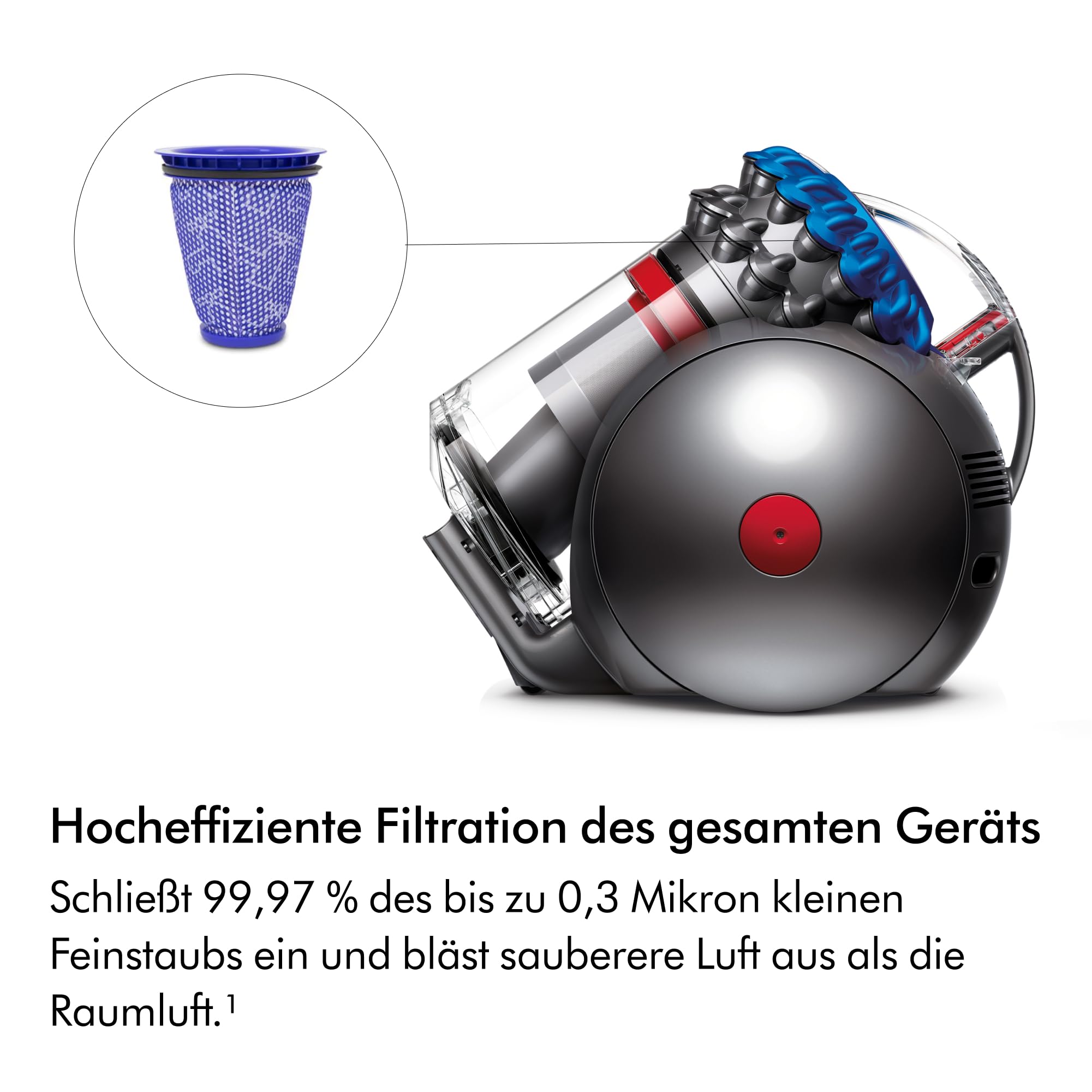 Dyson Big Ball™ Absolute 2 Bodenstaubsauger, 19 kompakte Zyklone für maximale Schmutzaufnahme, für Allen Böden