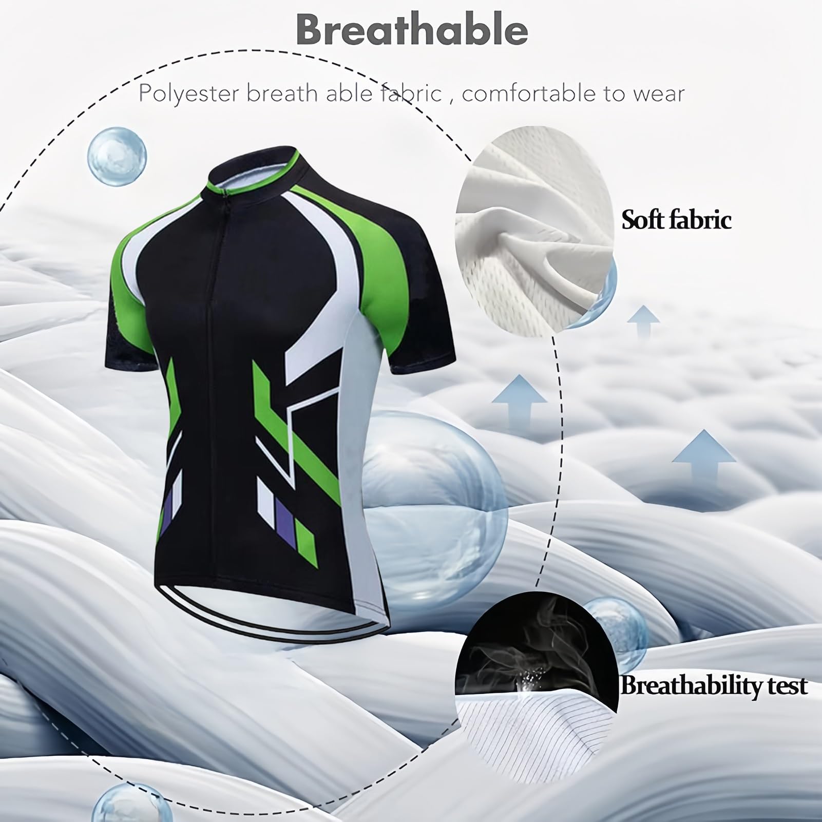 Maillot Ciclismo Corto De Verano para Hombre, Ropa de Ciclismo MTB, Manga Corta y Pantalones Cortos con 19D Gel, Transpirable y de Secado rápido