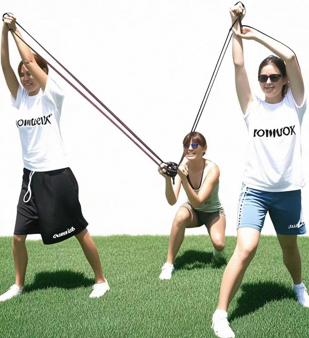 KOMVOX Water Balloon Launcher 400 Yard Long Range, 3 Person Balloon Large Slingshot Trebuchet, Tshirt Slingshot Launcher, Water Cannons Large Slingshot, 500 Balloons Included