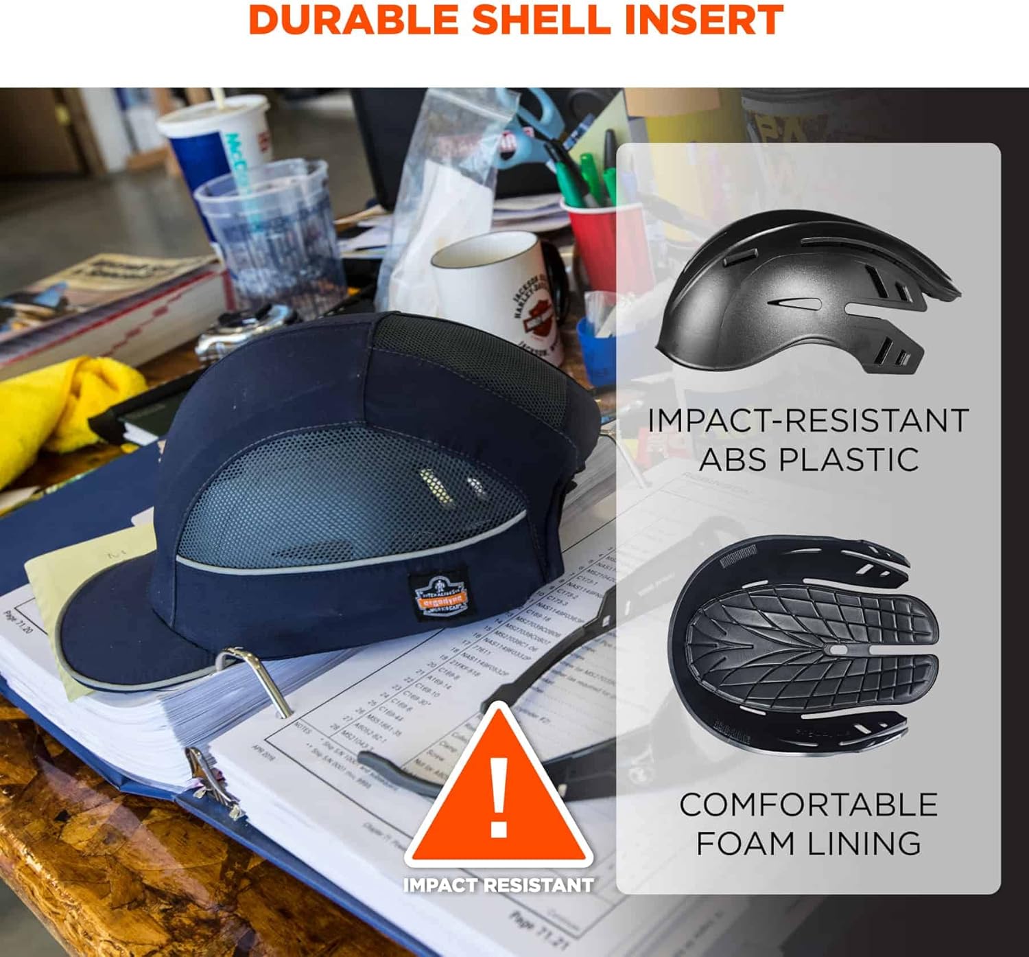Safety Bump Cap with LED Brim Lighting