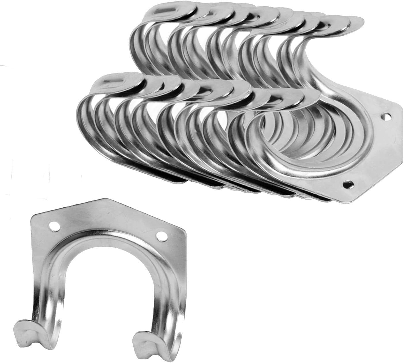 Universal Galvanized Metal Utility Storage Hooks for Garden Tools (Pack of 25)