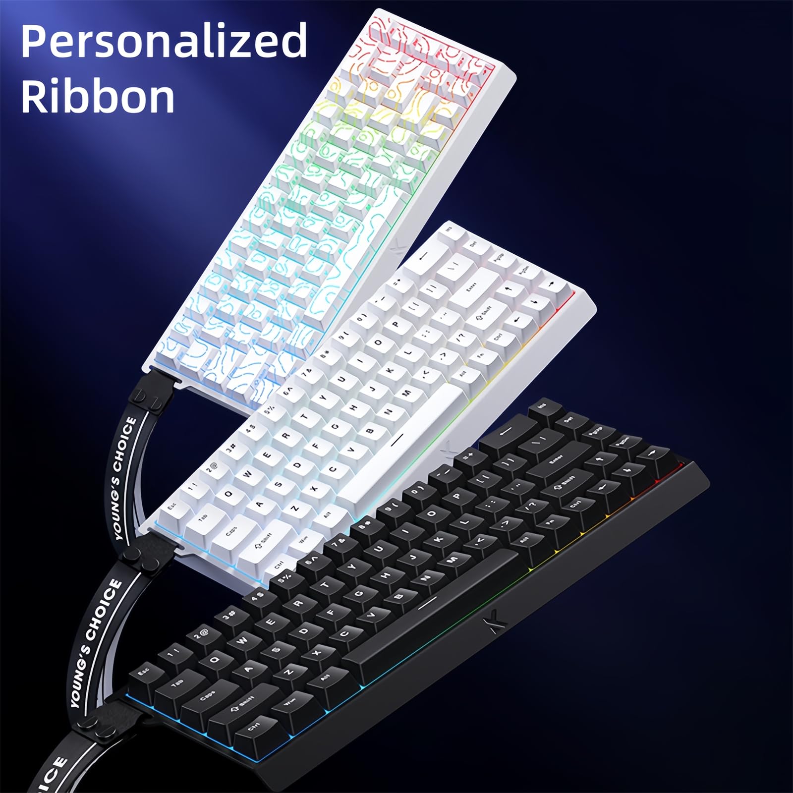 MCHOSE ACE68 カスタマイズ済み Amazon | ZMX MCHOSE ACE 68 磁気スイッチ RGB ゲーミングキーボード