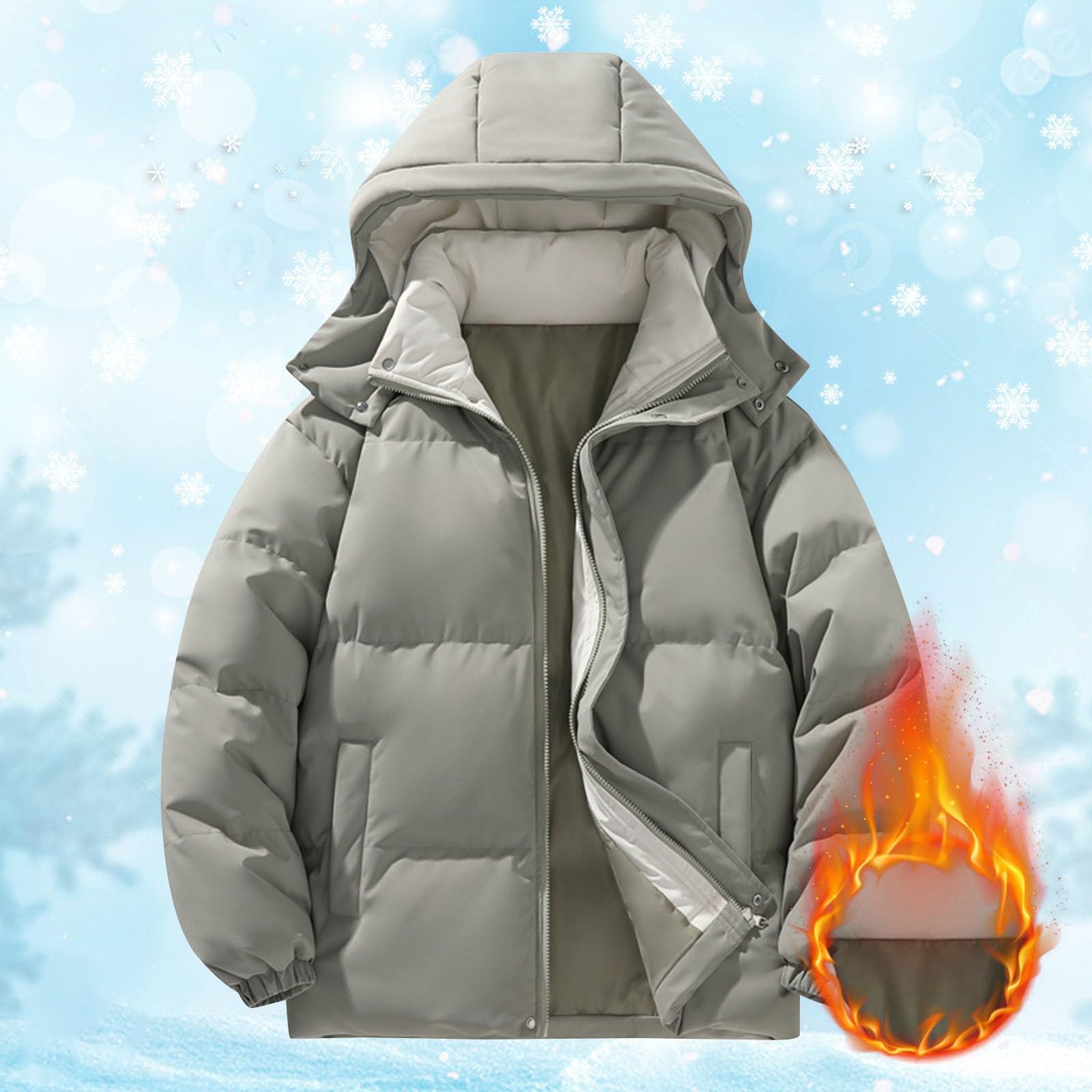 Chaqueta de invierno para mujer con capucha, chaqueta acolchada cálida de invierno para exterior, chaqueta con capucha, chaqueta acolchada de algodón, chaqueta holgada, chaqueta de