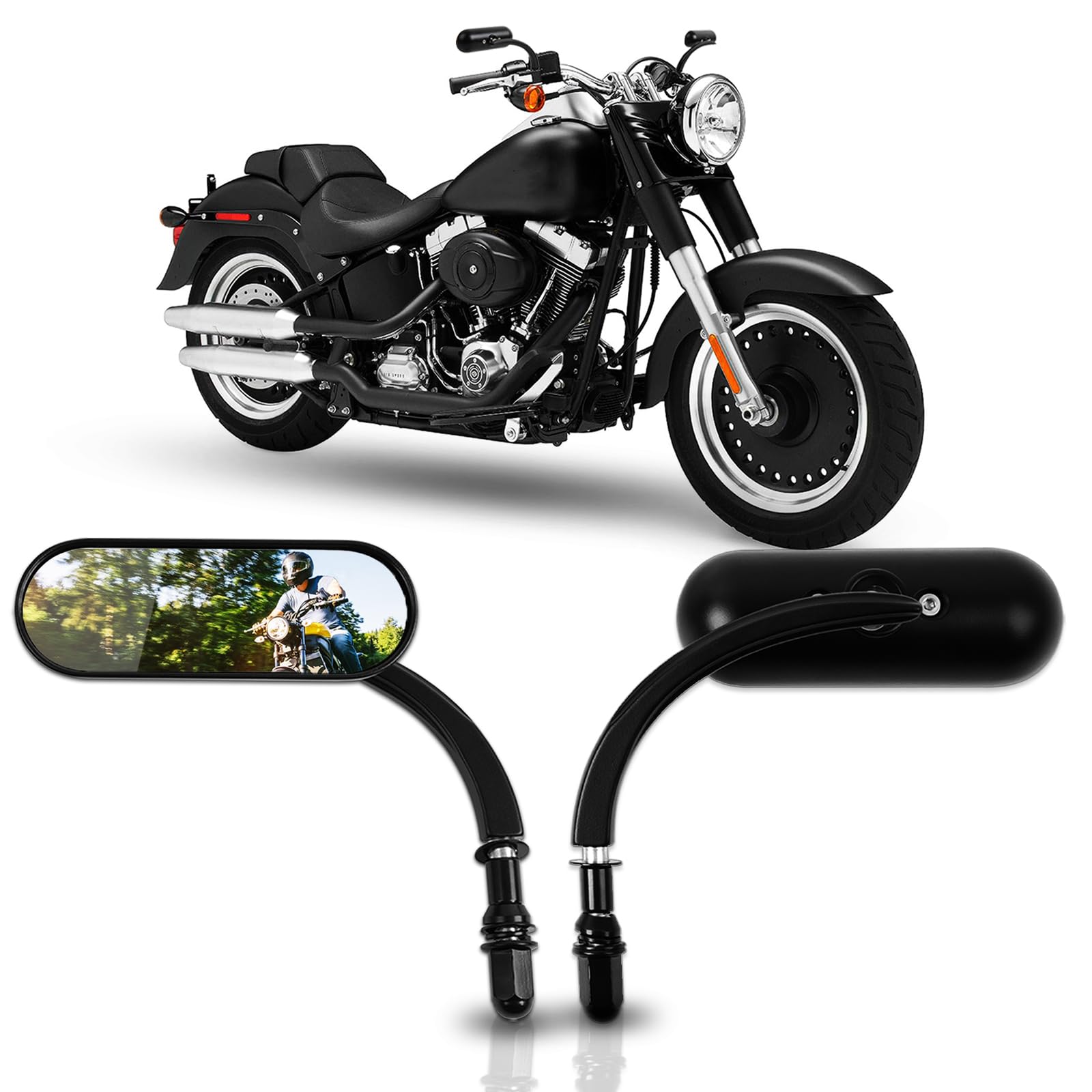 Amazon.com: DREAMIZER Universal 8MM/10MM Black Mini Oval Side