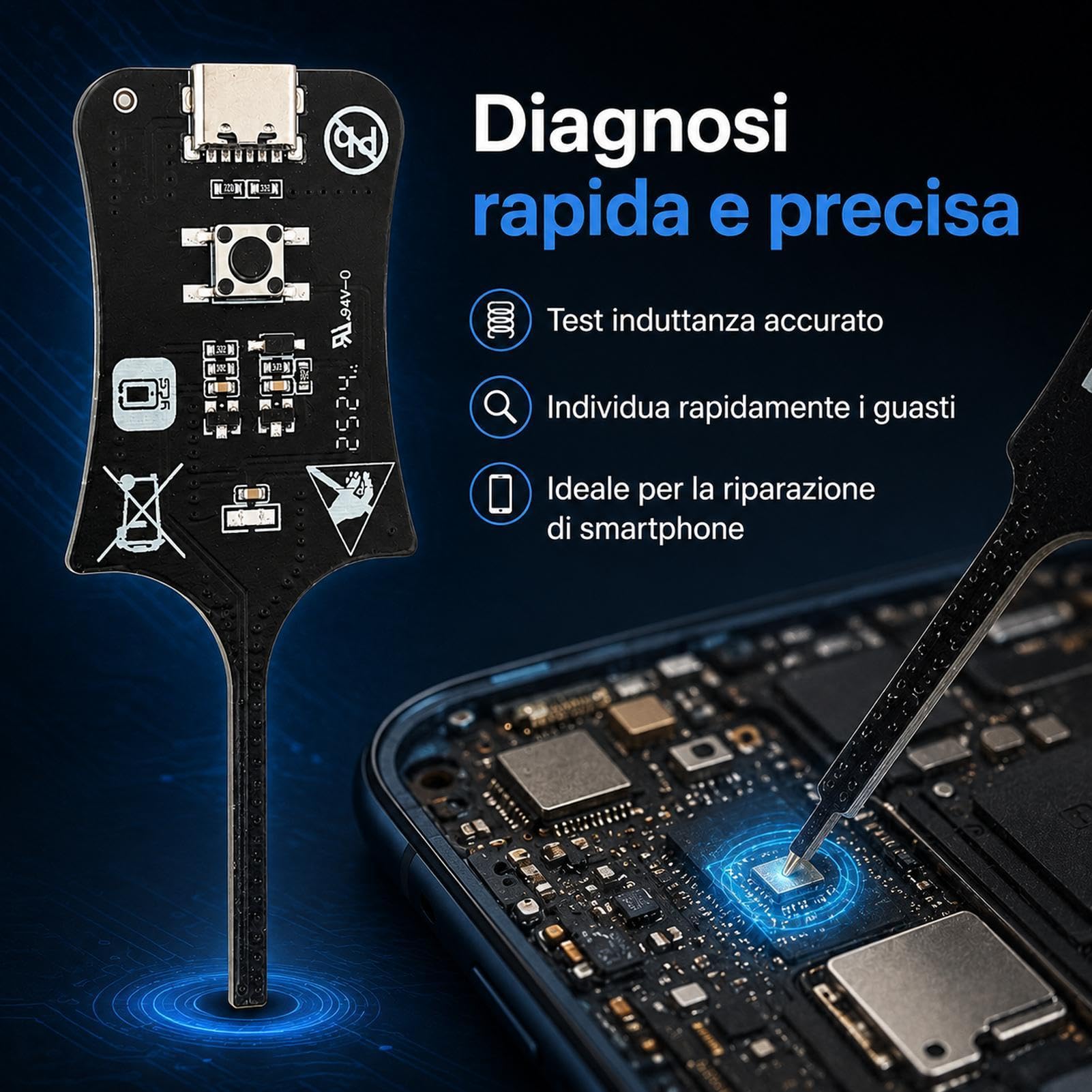 Tester Di Induttanza Per Schede Madri Strumento Diagnosi Scheda Madre Strumento Diagnostico Per Manutenzione Cellulari Con Ispezione Componenti E Induzione Elettromagnetica